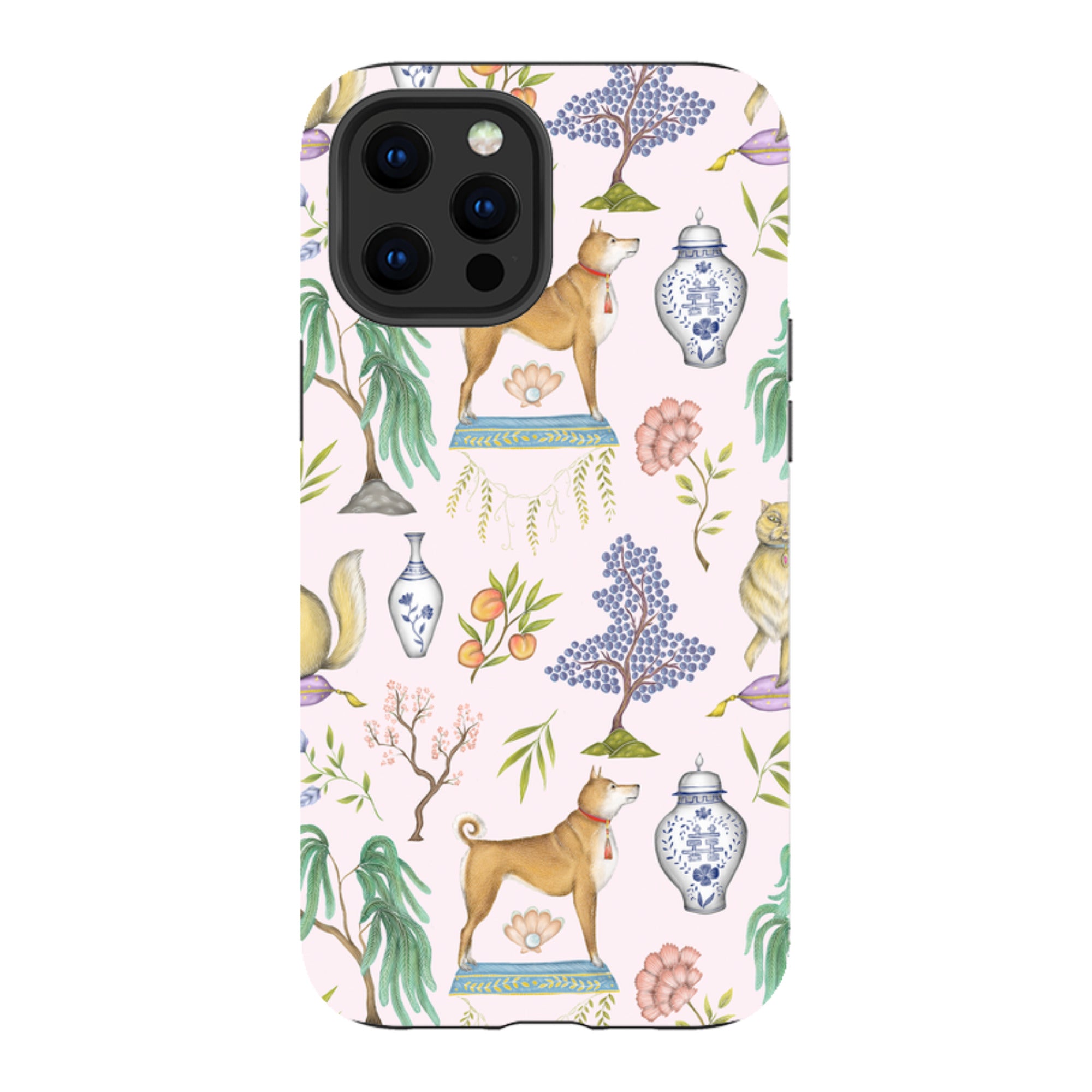 iPhone Tough Case - Chinoiserie Menagerie Pink By Catherine Rowe