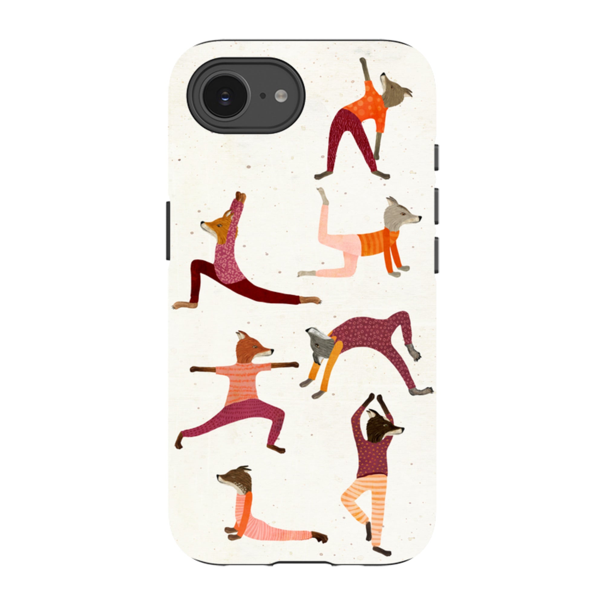 iPhone Tough Case - Fox Yoga By Katherine Quinn