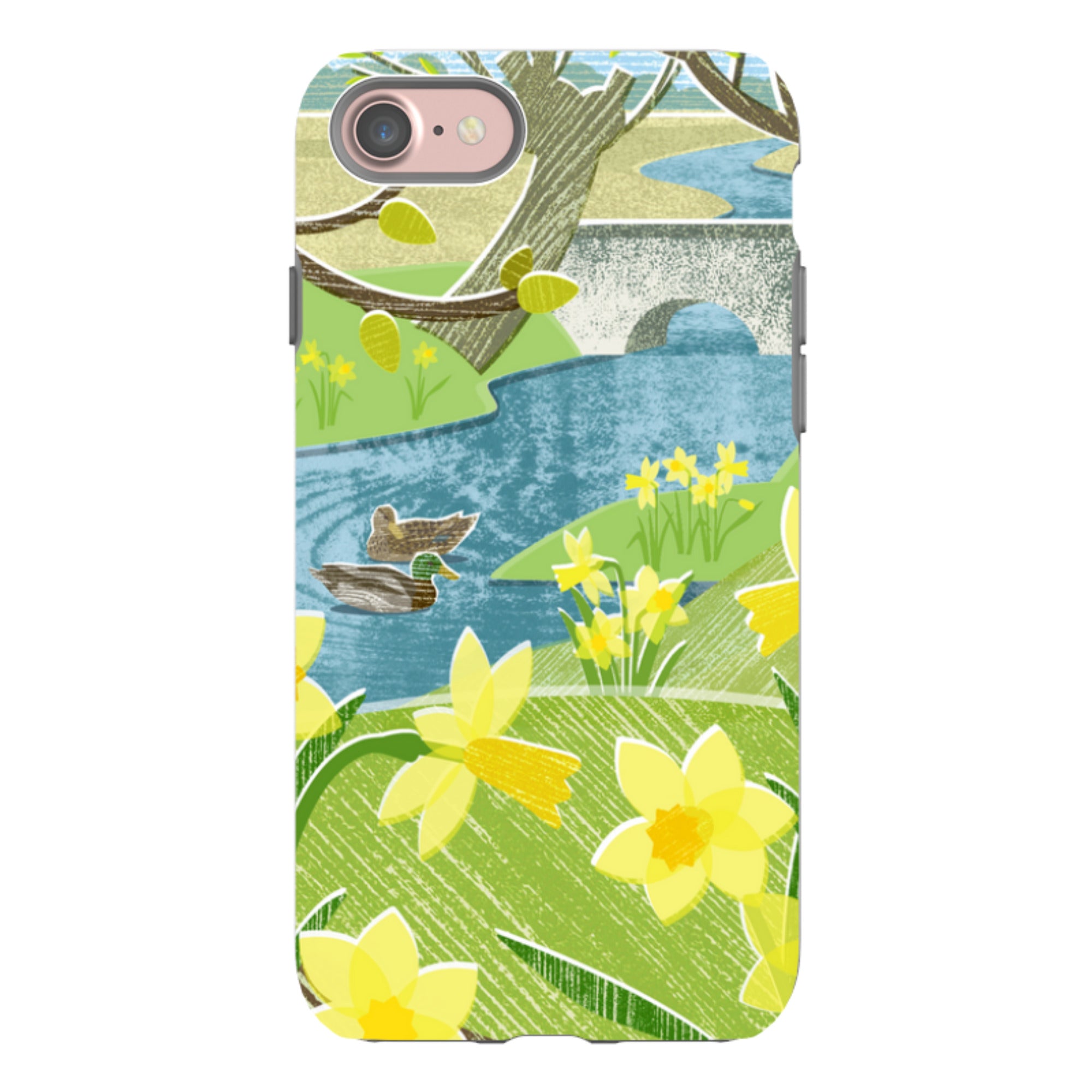 iPhone Tough Case - Daffs And Ducks By Liane Payne