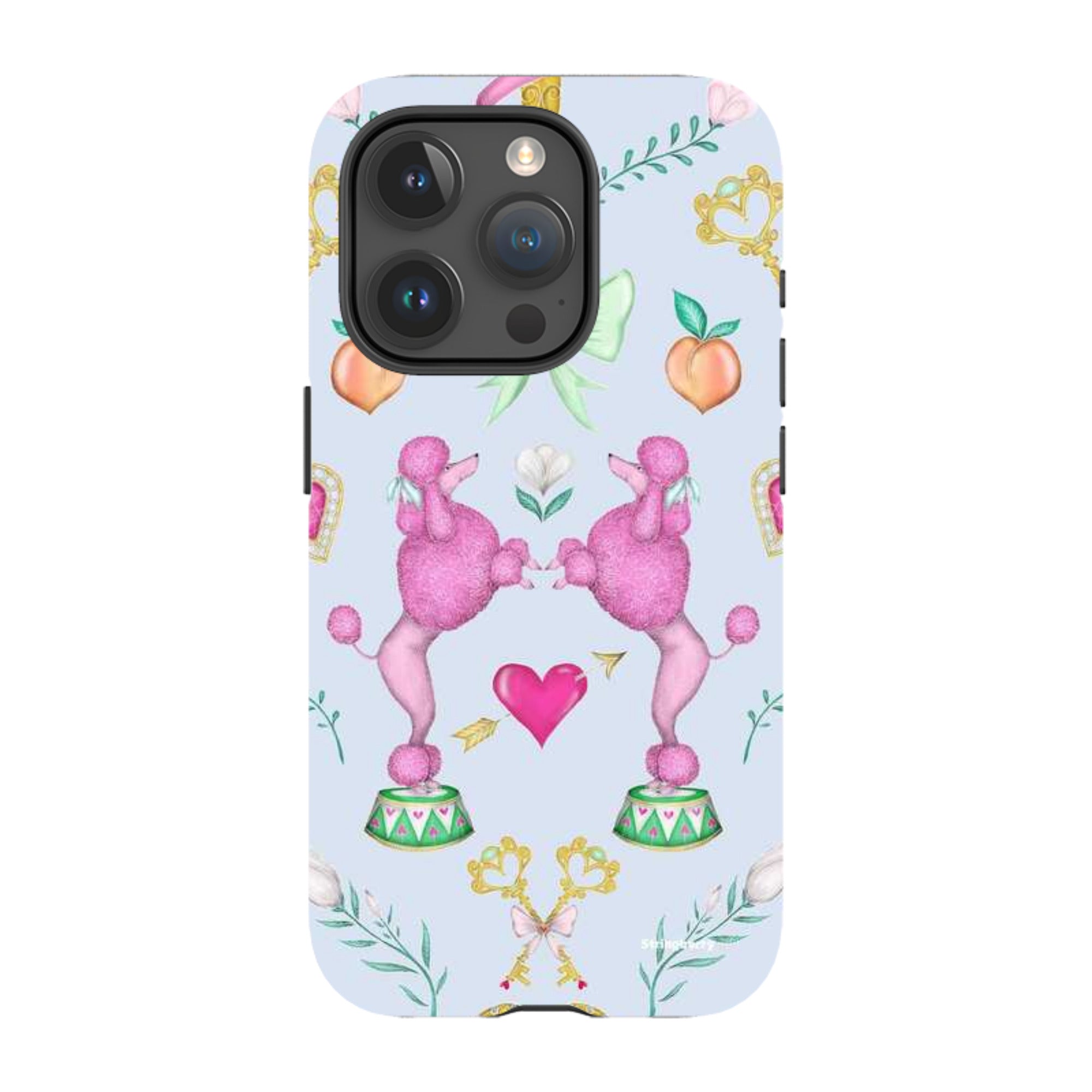 iPhone MagSafe Tough Case - Pink Poodle Parlour Powder By Catherine Rowe