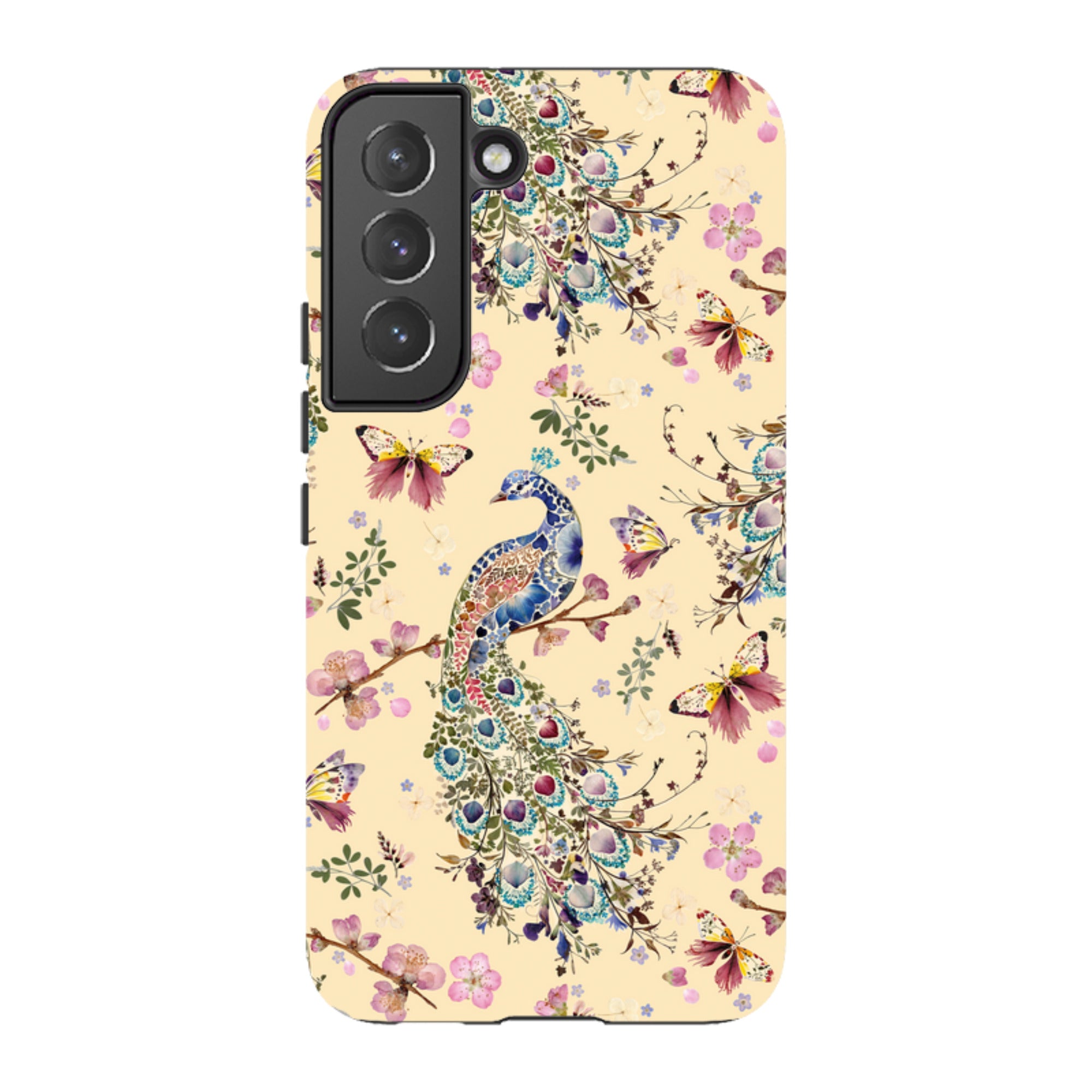 Samsung Tough Case - Peacock and Cherry Blossoms Lilly By Helen Ahpornsiri