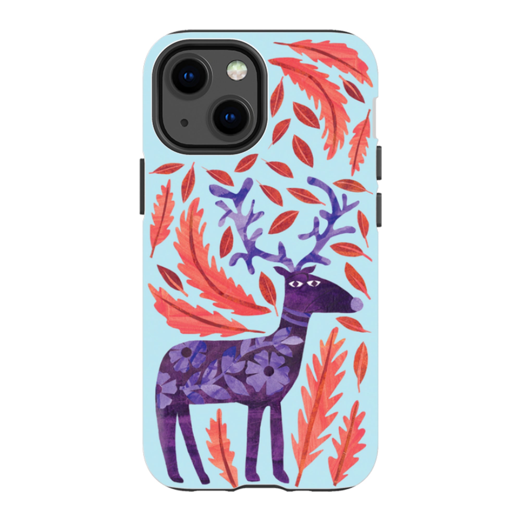 iPhone Tough Case - Purple Reindeer By Tracey English
