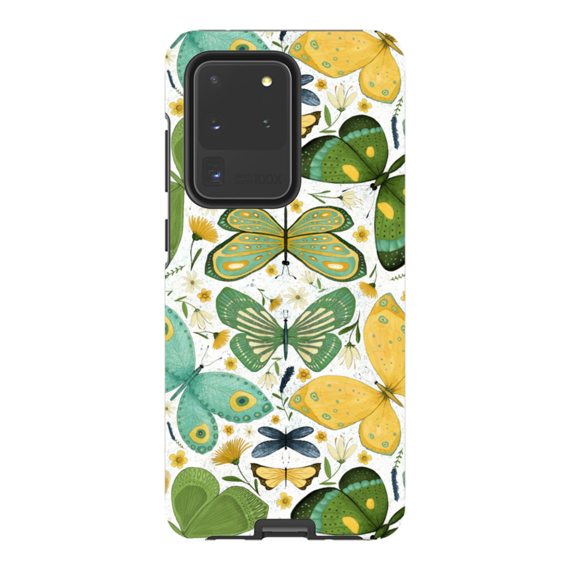 Samsung Tough Case - Green Butterflies By Maja Lindberg