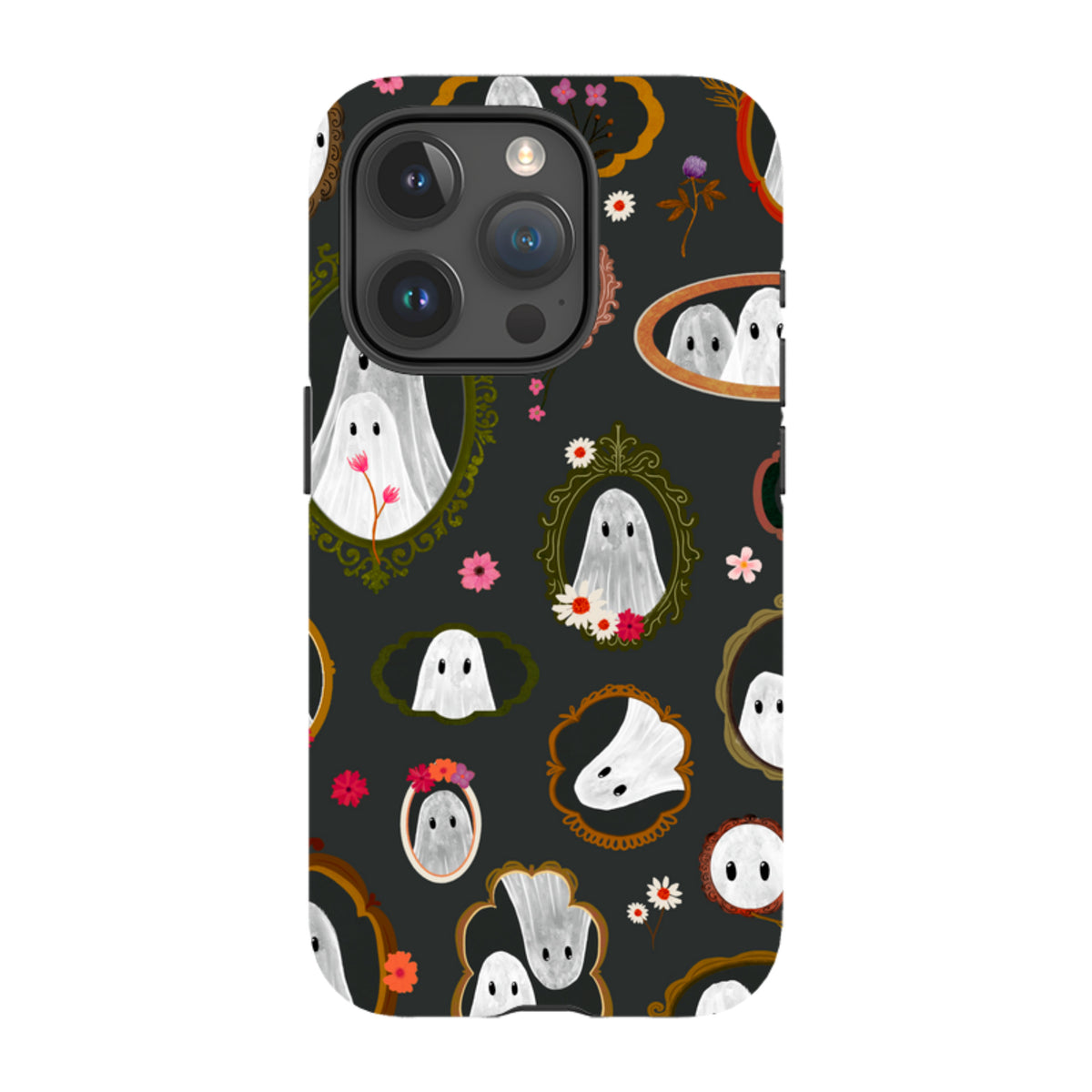 iPhone Tough Case - Framed Ghosts - Charcoal By Katherine Quinn