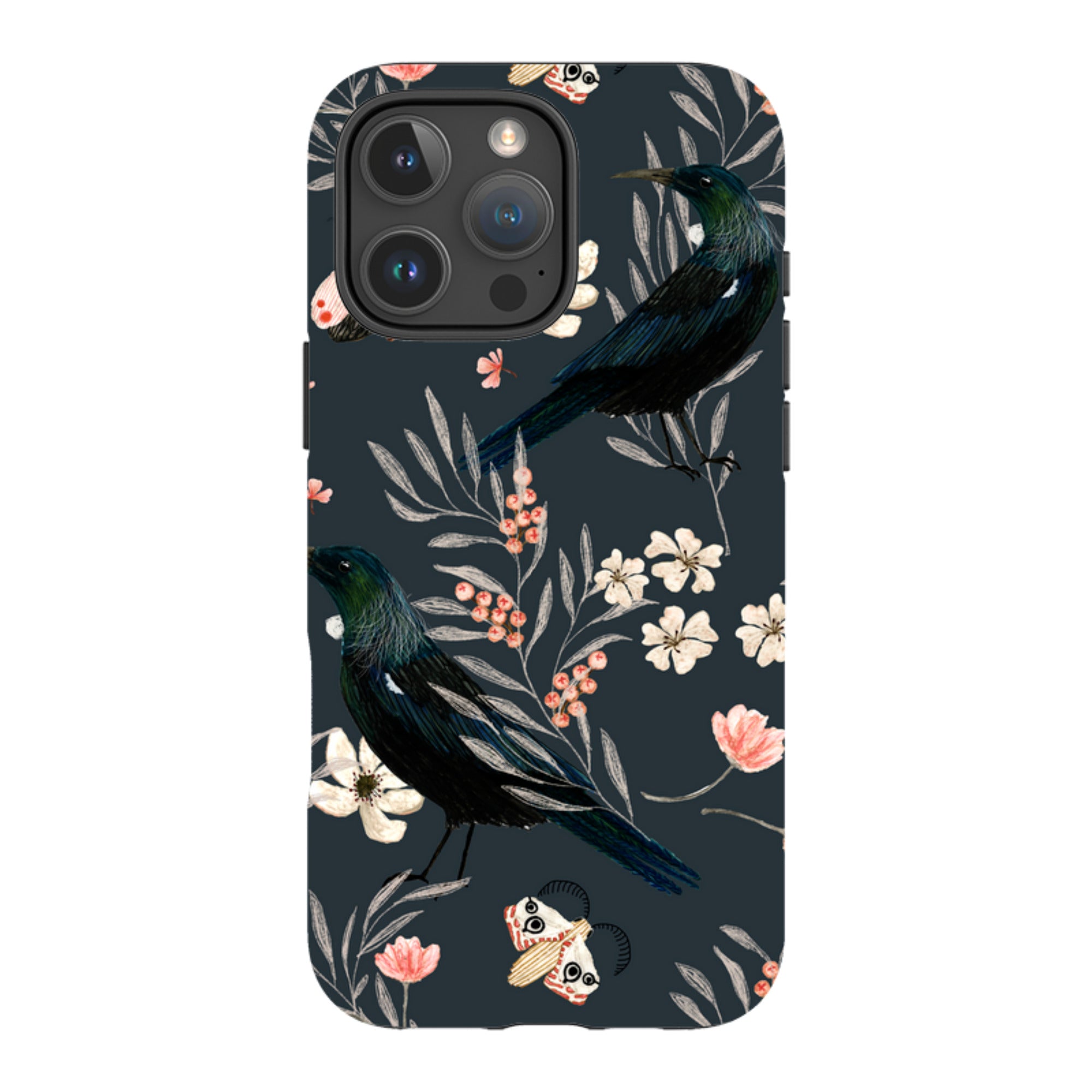 iPhone MagSafe Tough Case - Moths and Tuis By Katherine Quinn