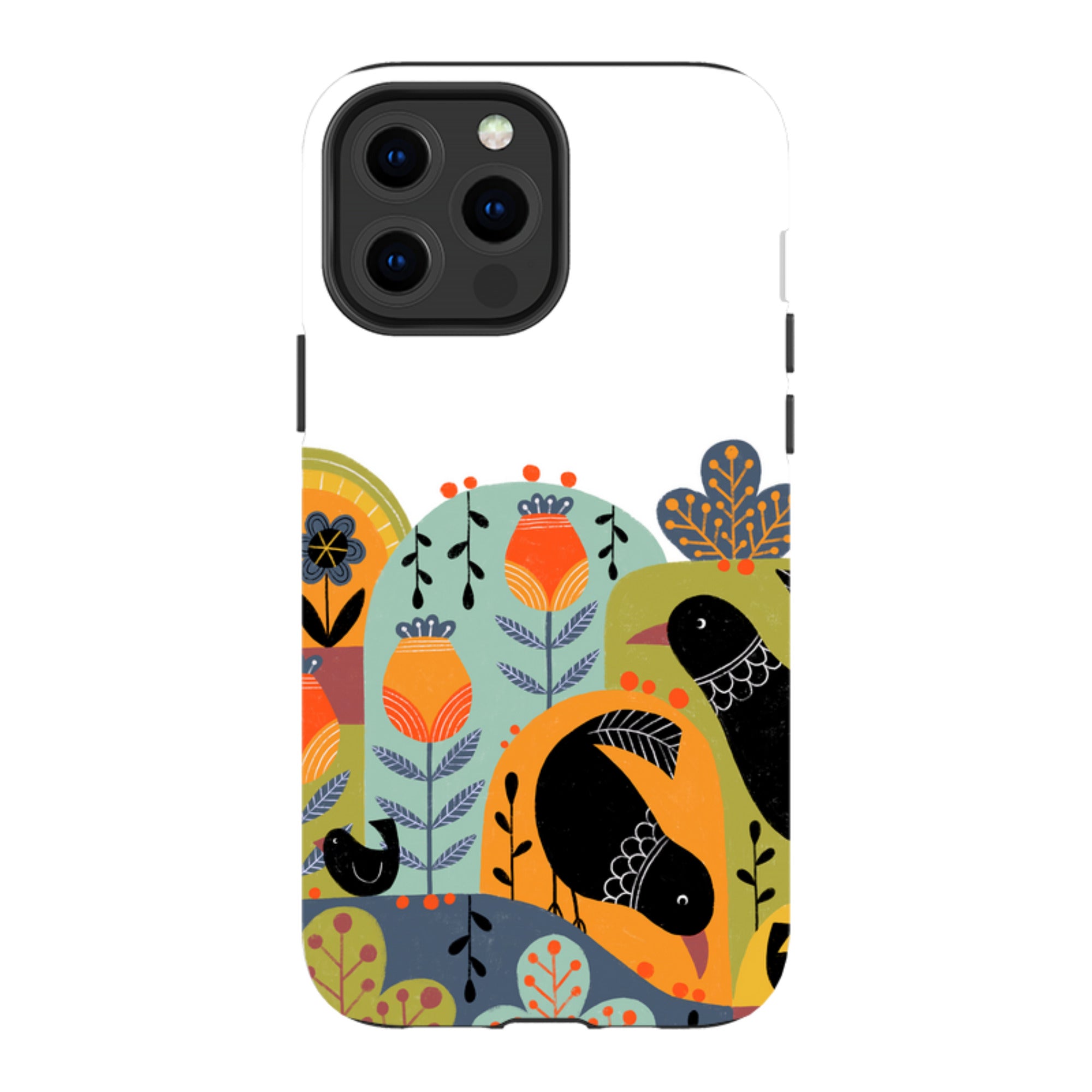 iPhone Tough Case - Folky Birds IV By Suzy Taylor