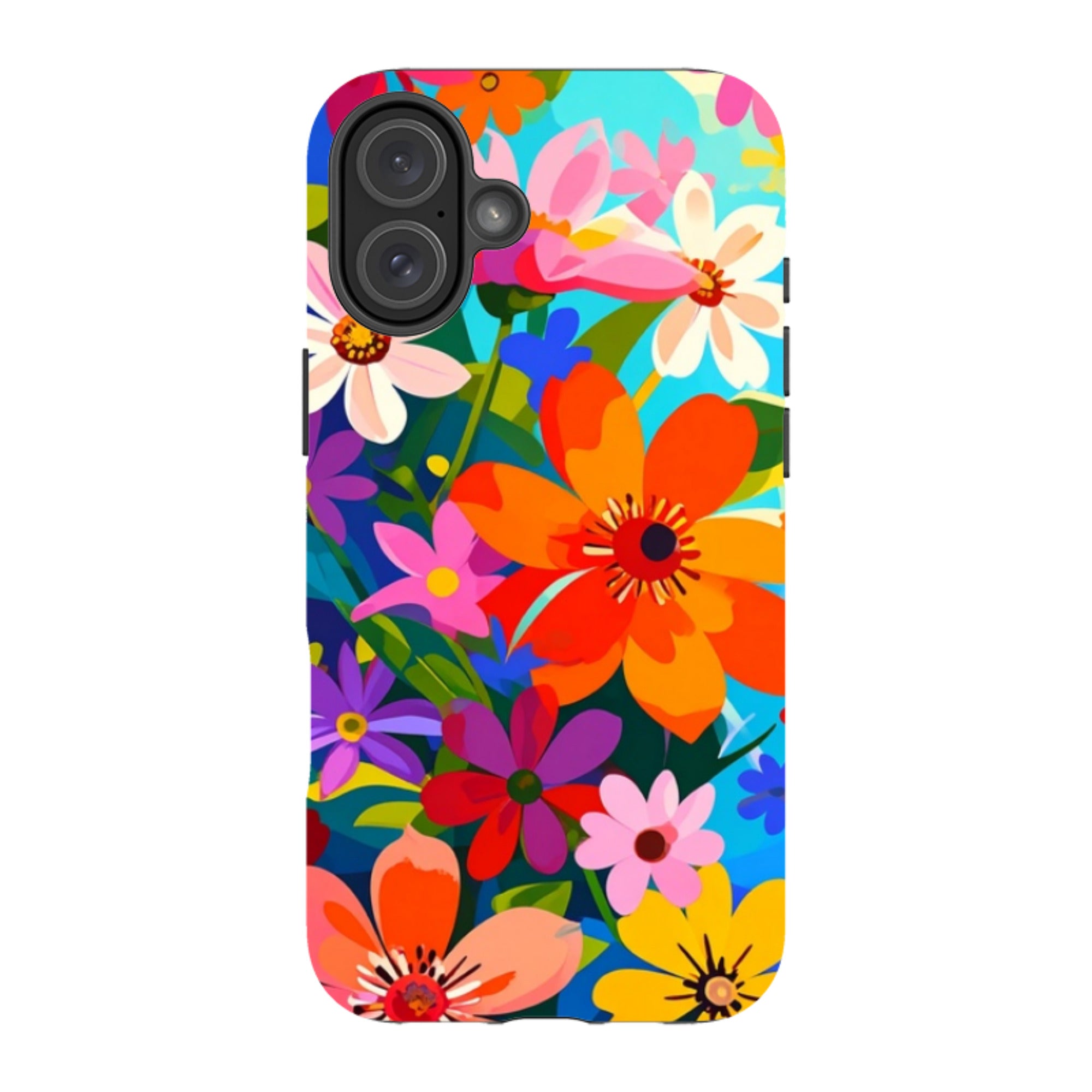 iPhone MagSafe Tough Case - Rainbow Floral