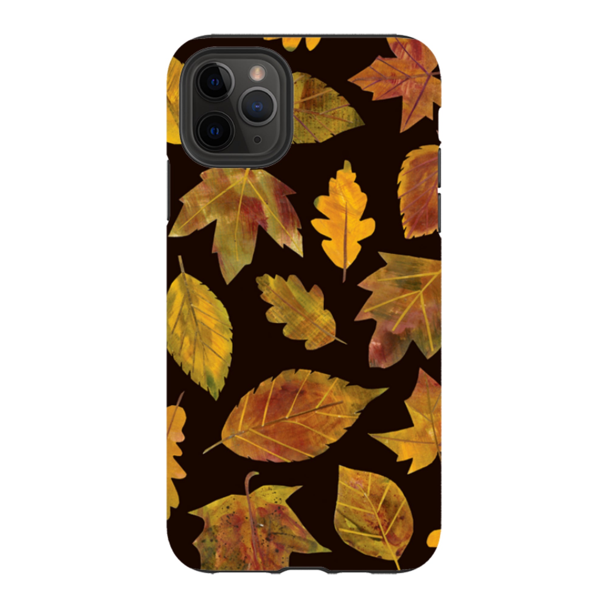 iPhone Tough Case - Autumn Textured Leaves By Tracey English