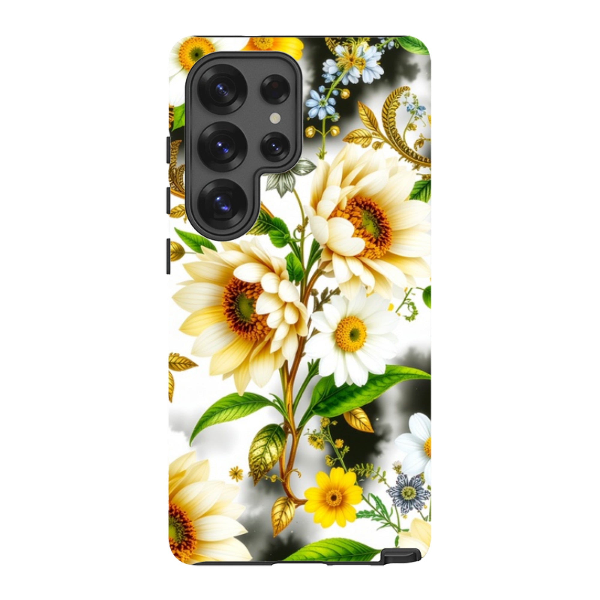 Samsung Tough  Case - Gold Flowers