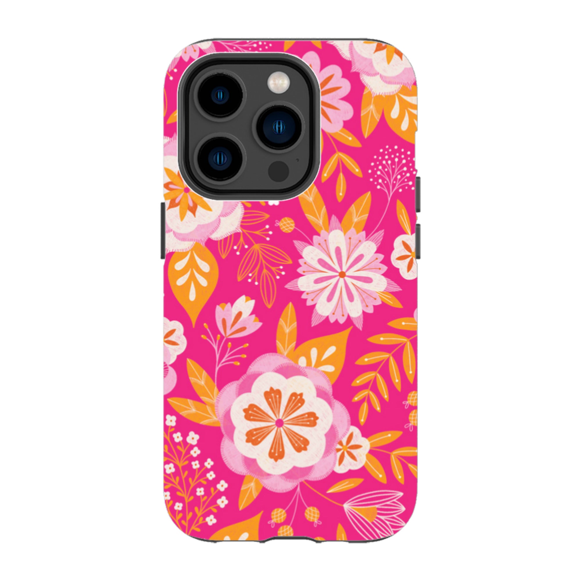 iPhone Tough Case - Big Bold Blooms Pink By Jenny Zemanek