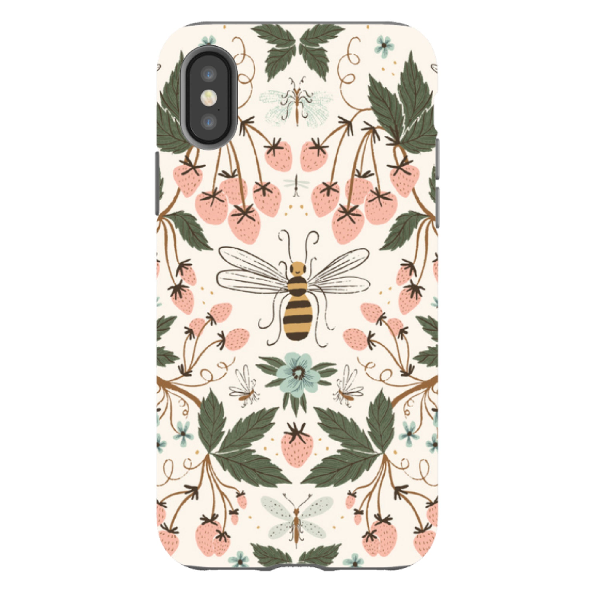 iPhone Tough Case - Bugs And Berries By Meghann Rader