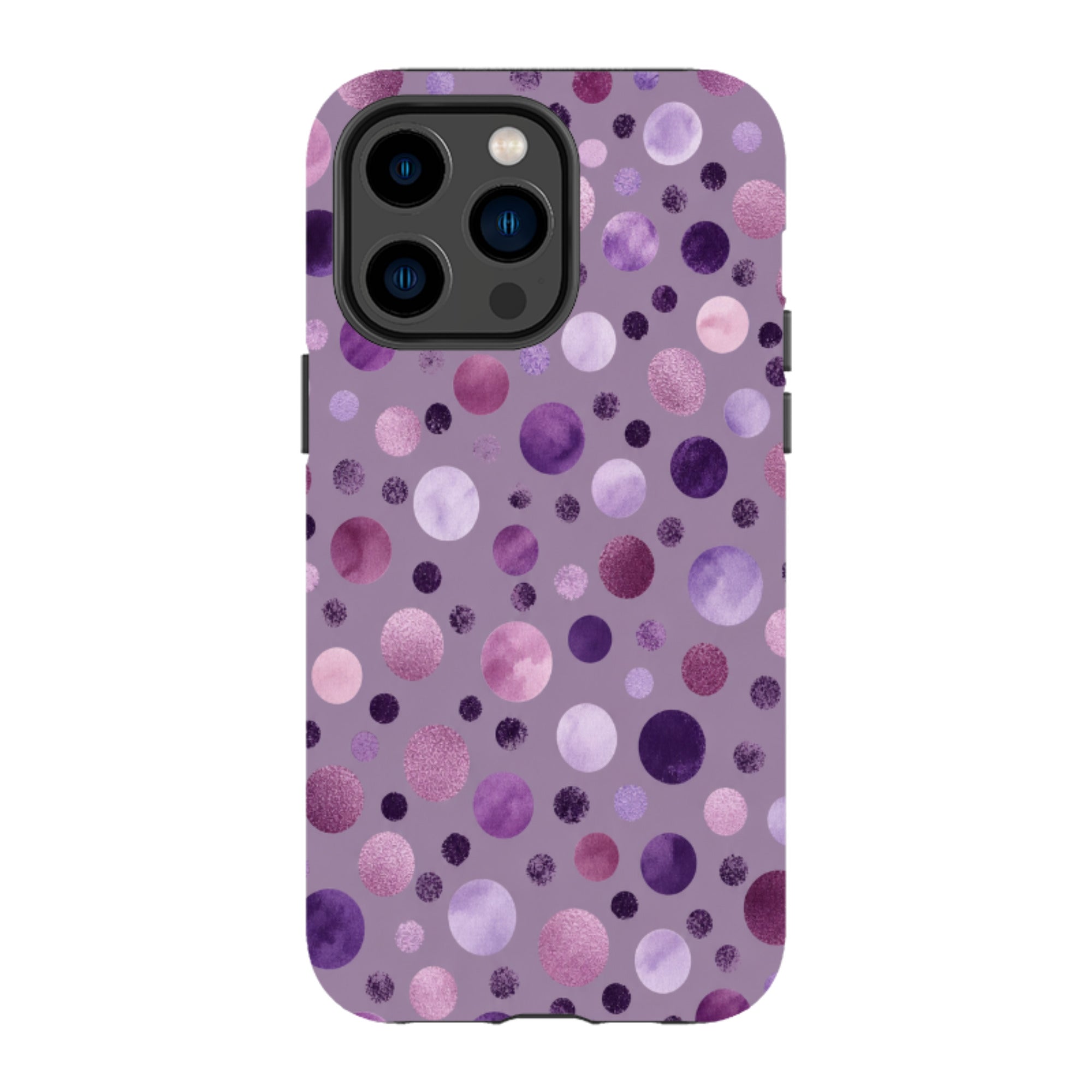 iPhone Tough Case - Mauve Polka Dot