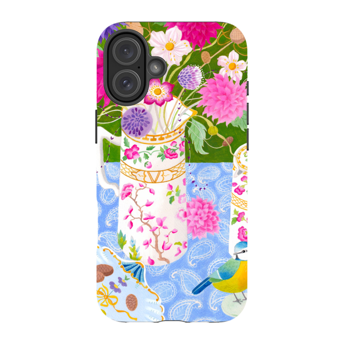 iPhone Tough Case - Dahlias By Bex Parkin