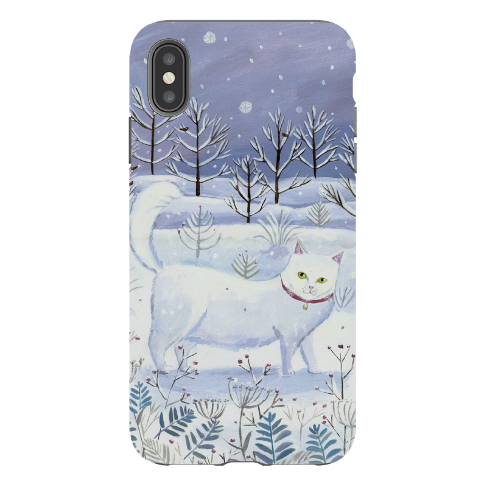 iPhone Tough Case - White Cat By Mary Stubberfield