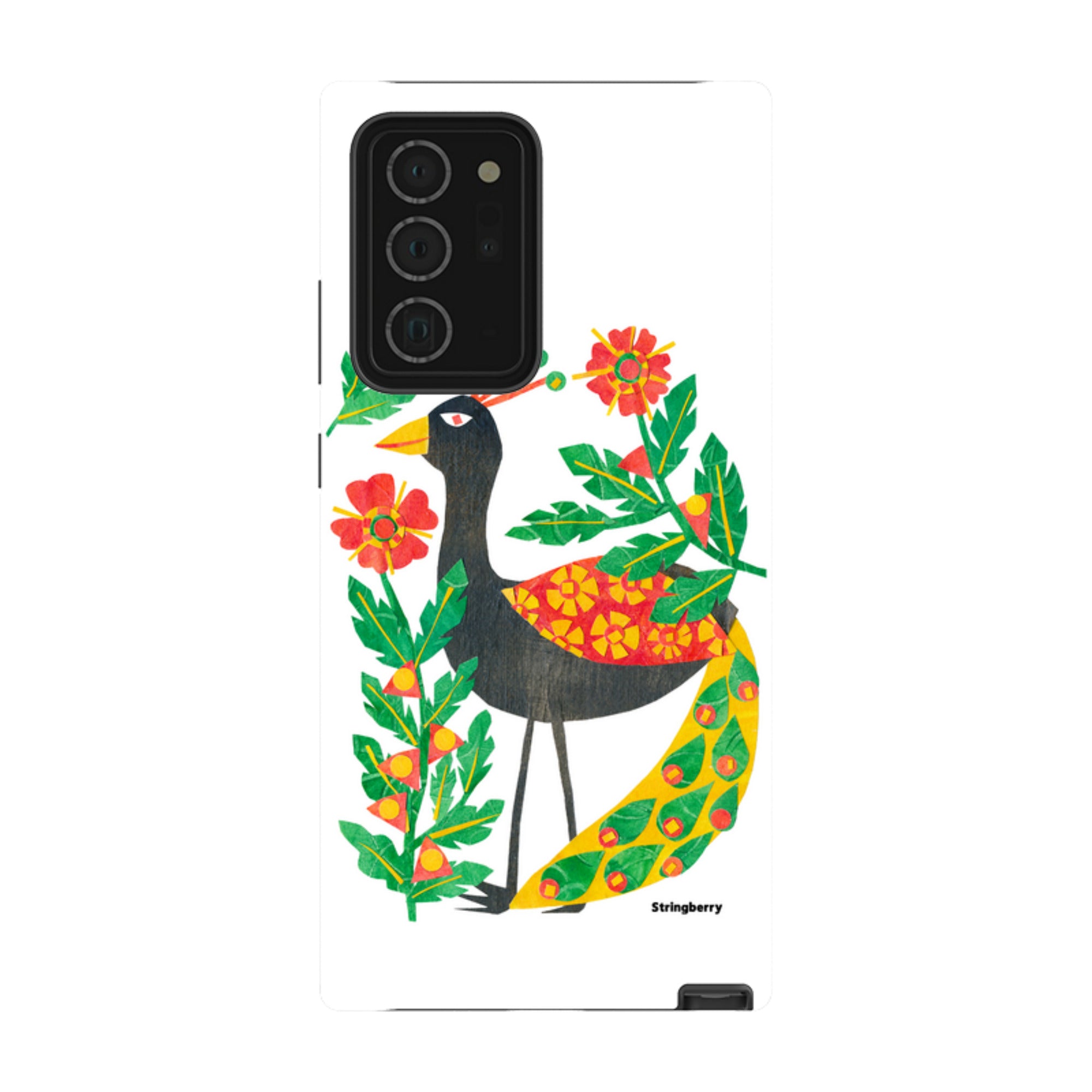 Samsung Tough Case - Folk Floral Peahen By Tracey English