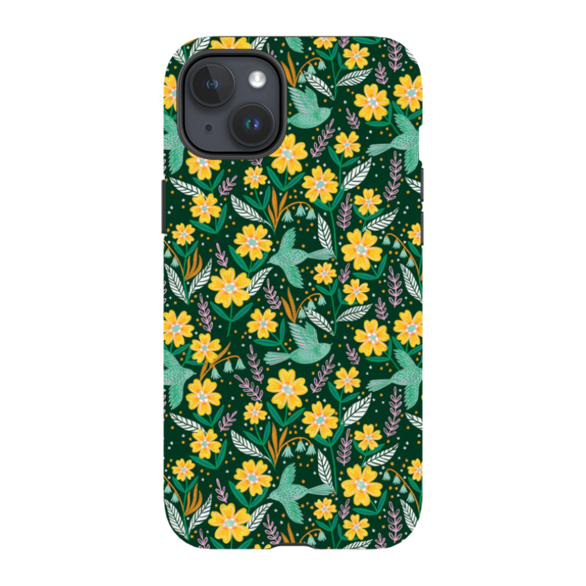 iPhone Tough Case - Sweet Birds Green By Lee Foster Wilson