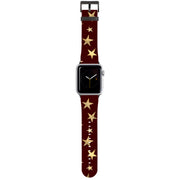 Brown and Gold Stars Apple Watch Strap