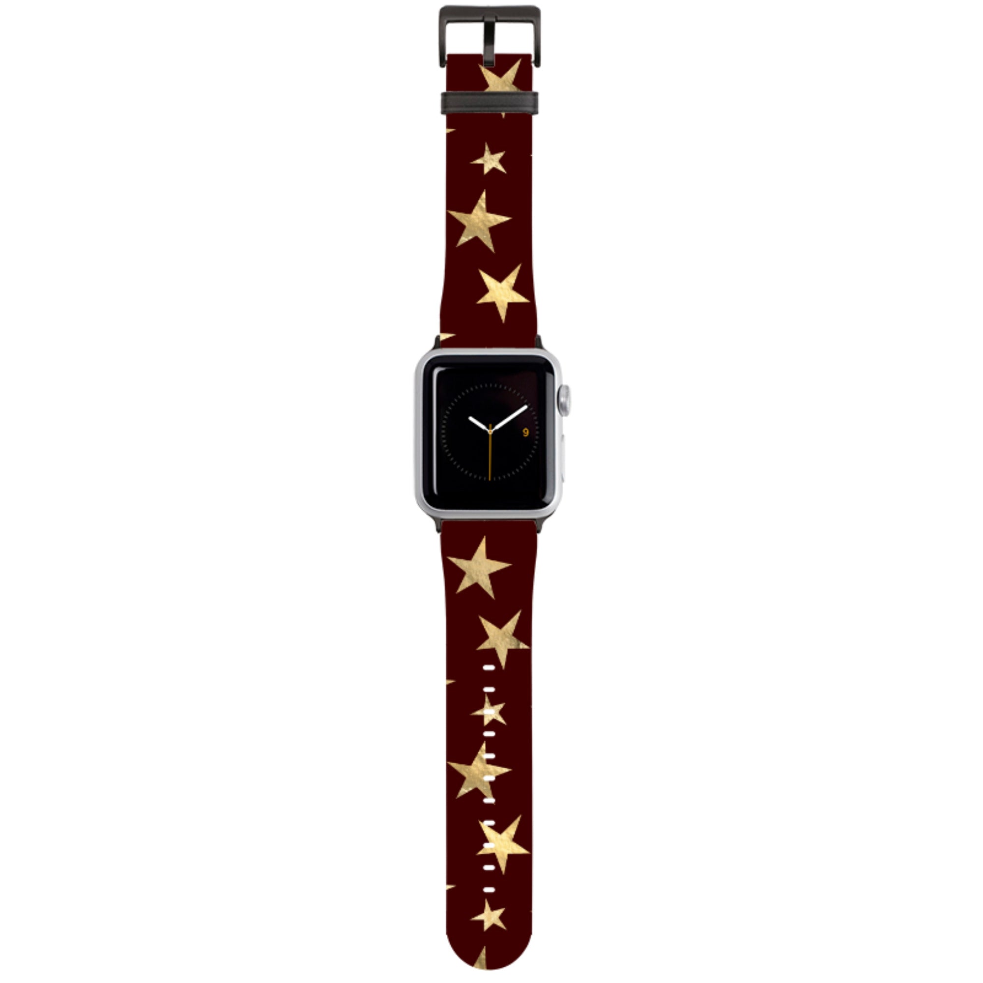 Brown and Gold Stars Apple Watch Strap
