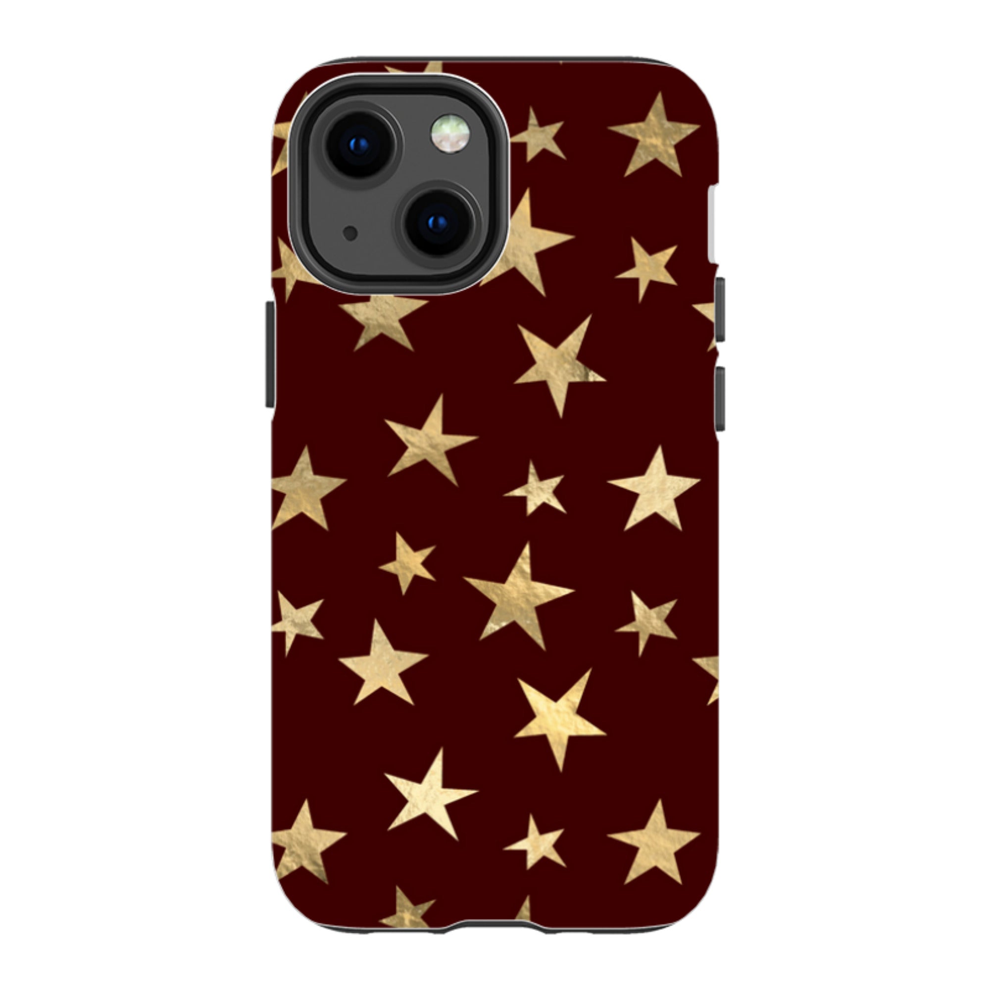 iPhone Tough Case - Brown and Gold Stars