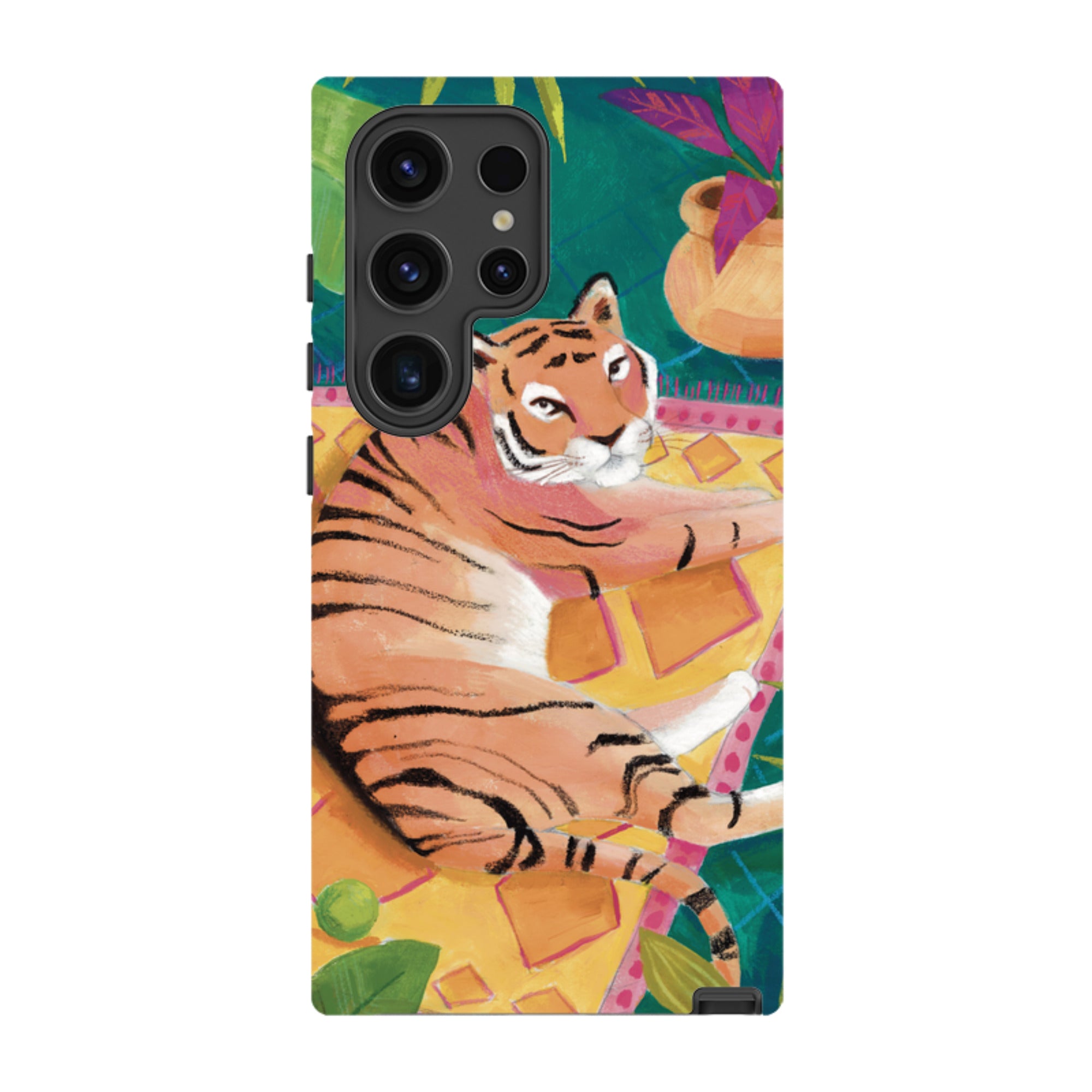 Samsung Tough Case - Tiger In Palms By Bex Parkin