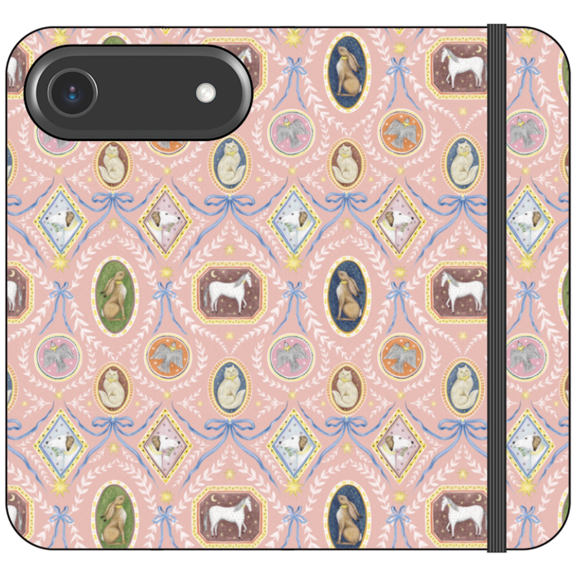 Charleston Peach Pink Wallet Case By Catherine Rowe