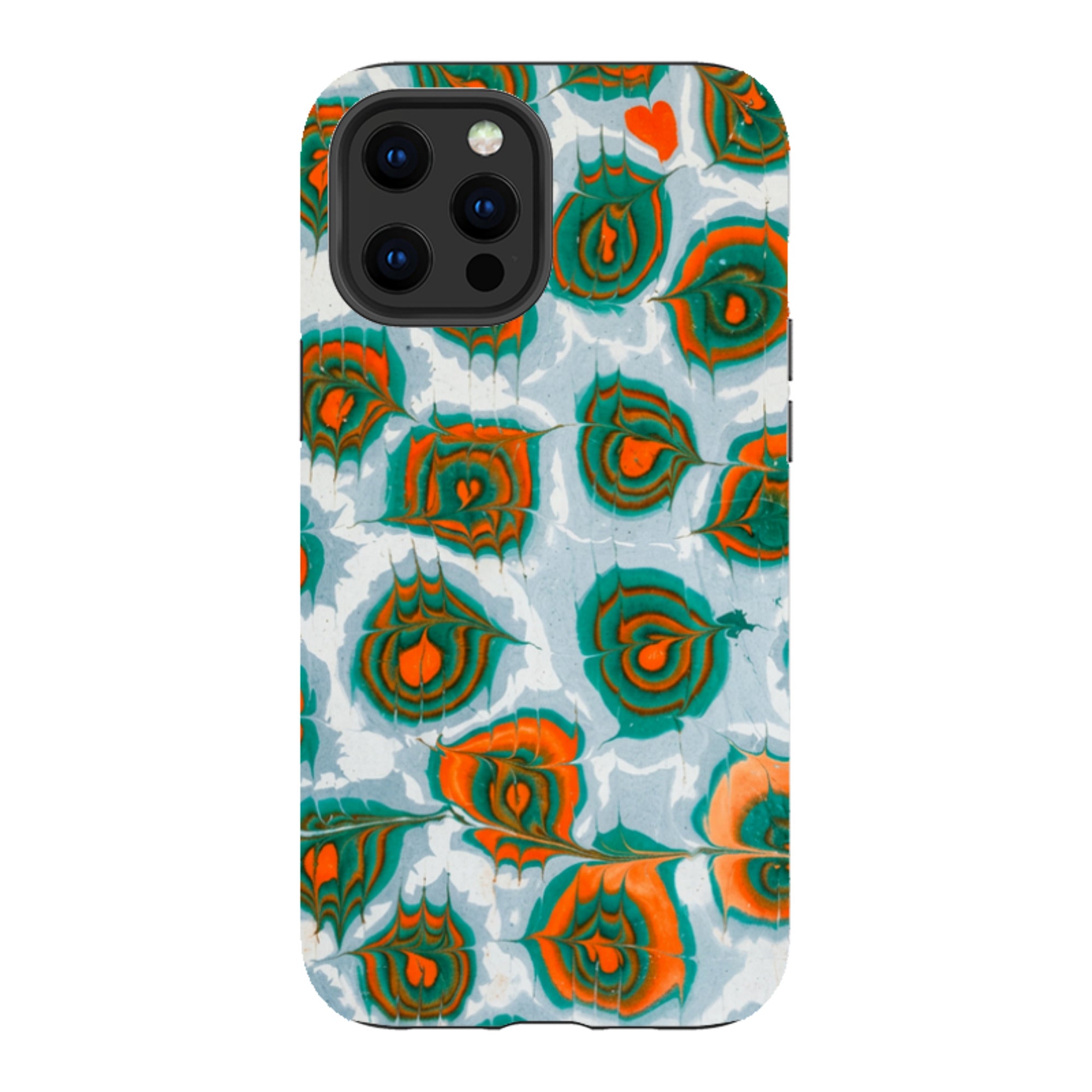 iPhone Tough Case - Teal & Orange Marble