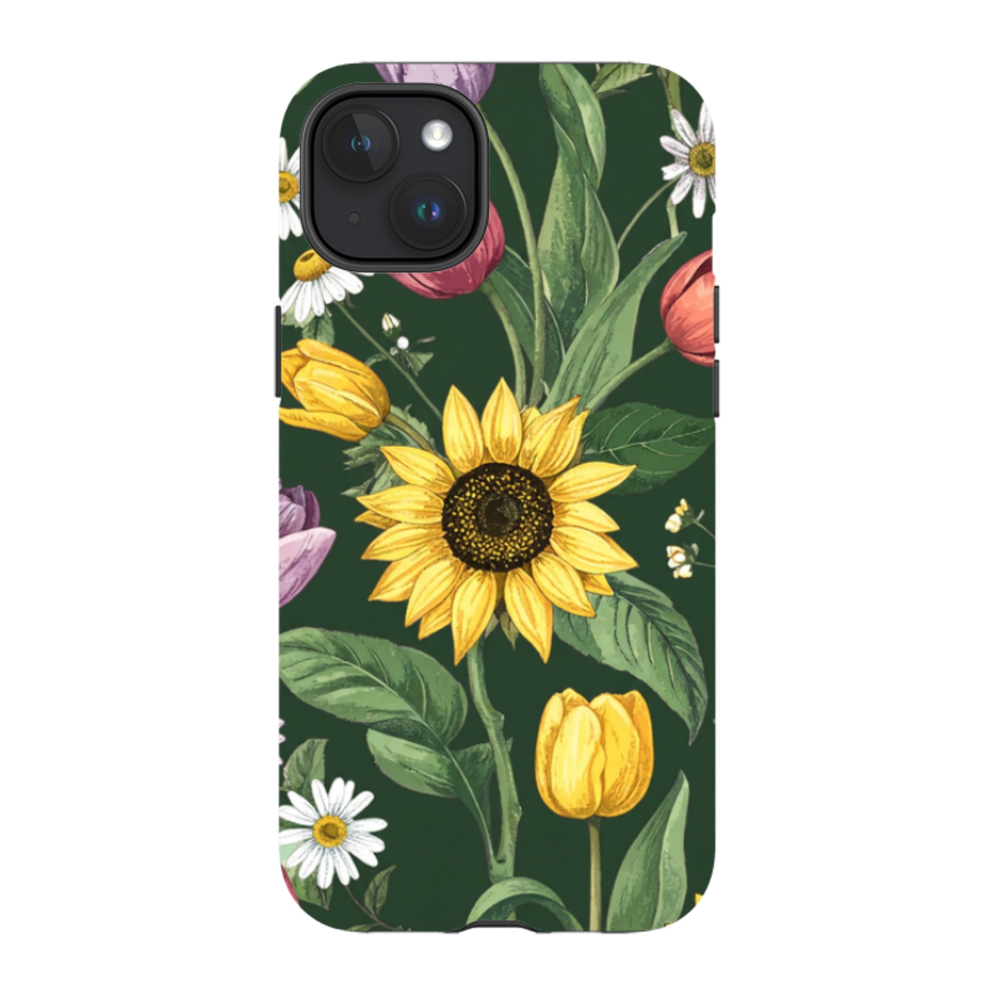 iPhone MagSafe Tough Case - Green Sunflowers