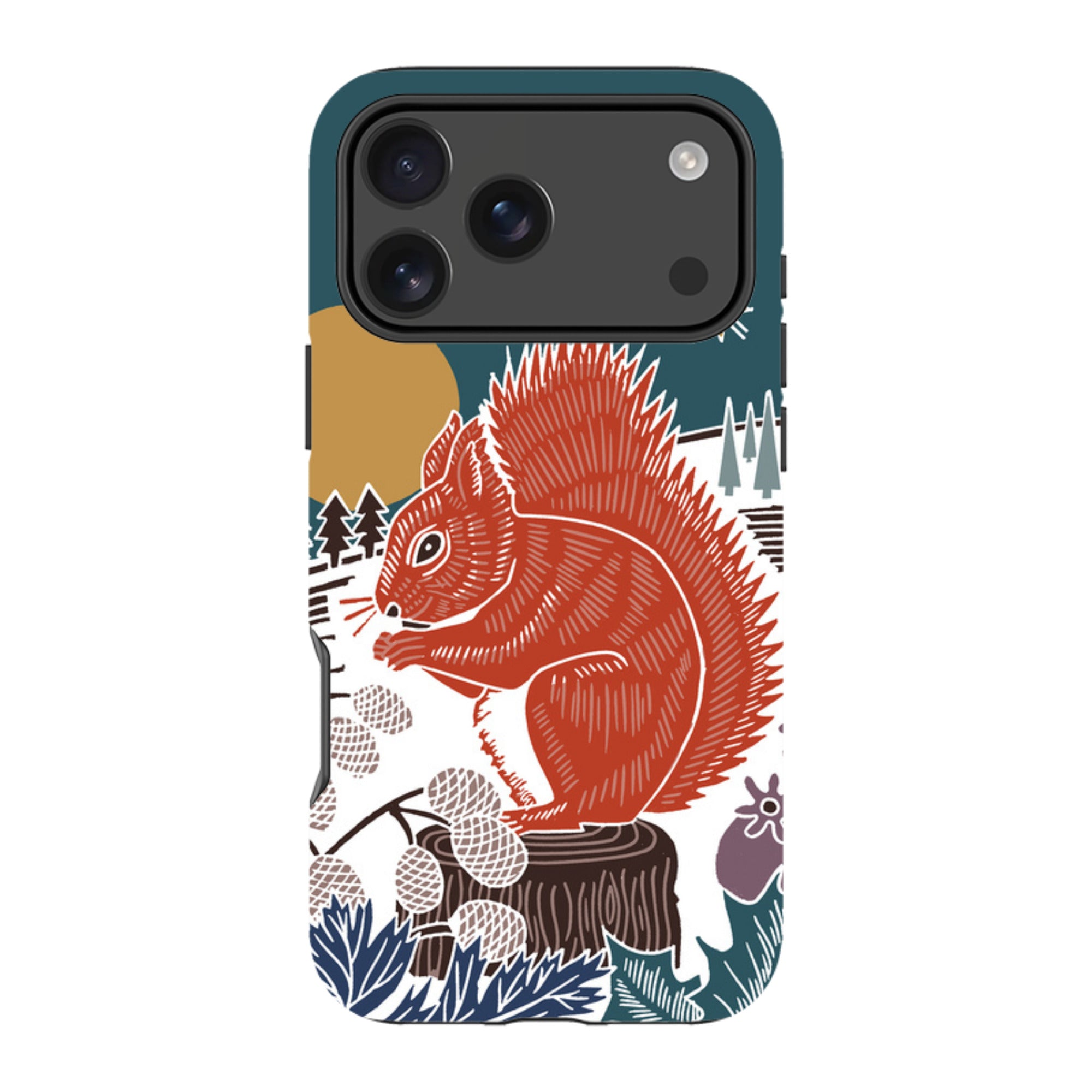 iPhone Tough Case - Winter Squirrel By Kate Heiss