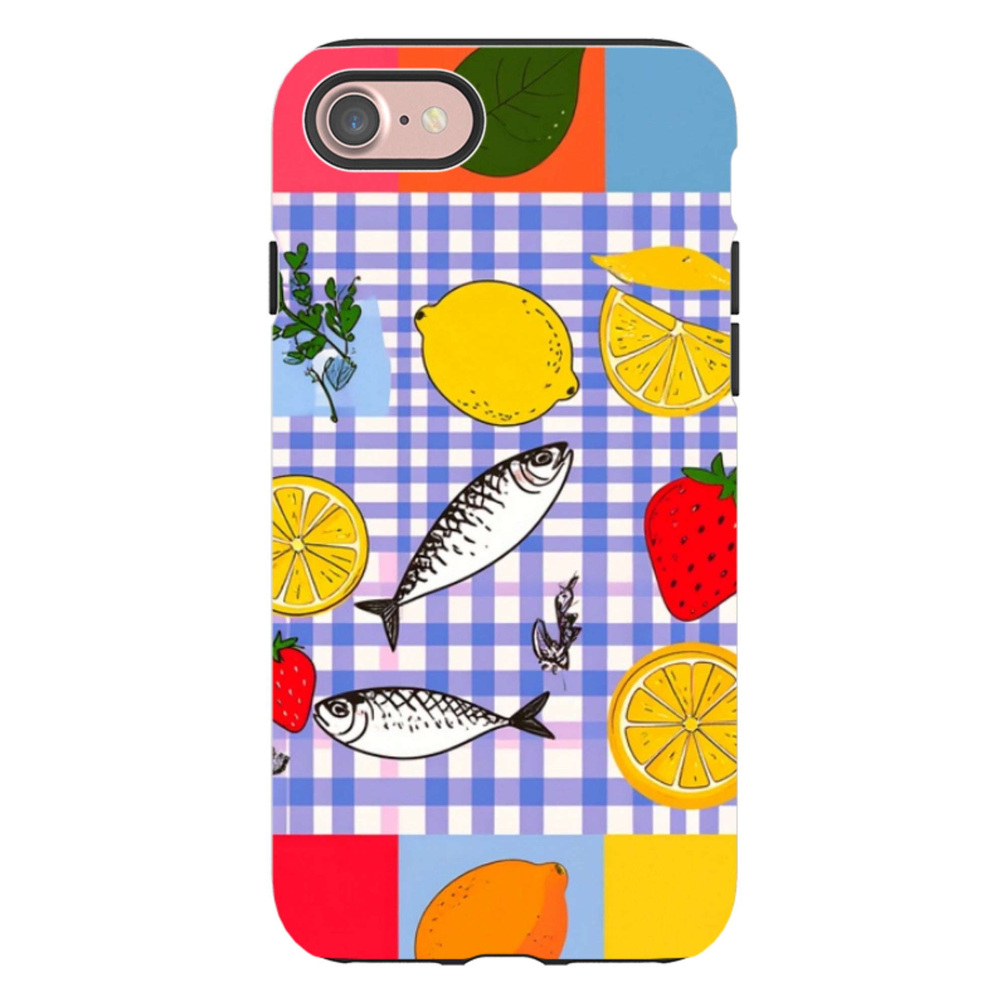 iPhone Tough Case - Sardines and Checks