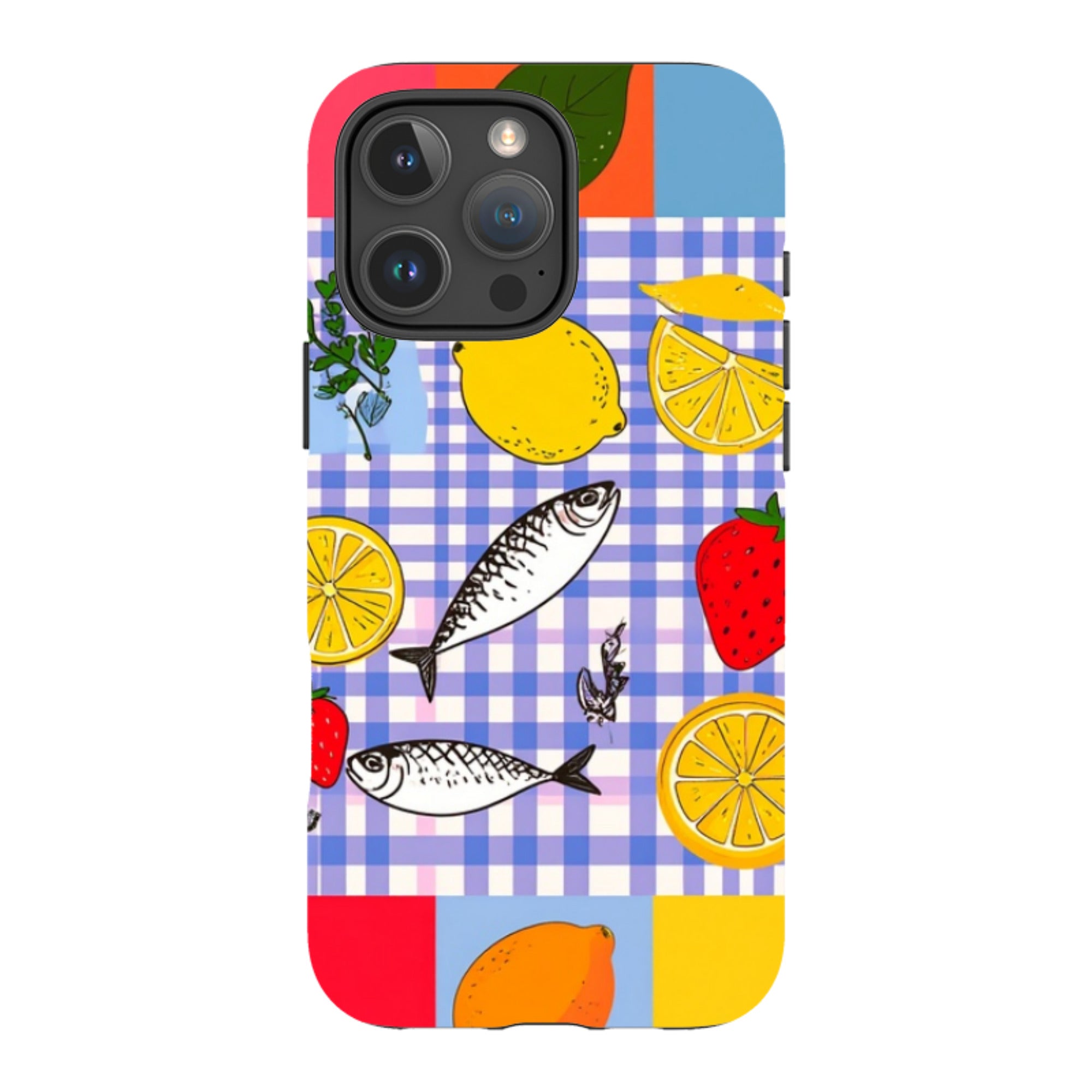 iPhone MagSafe Tough Case - Sardines and Checks