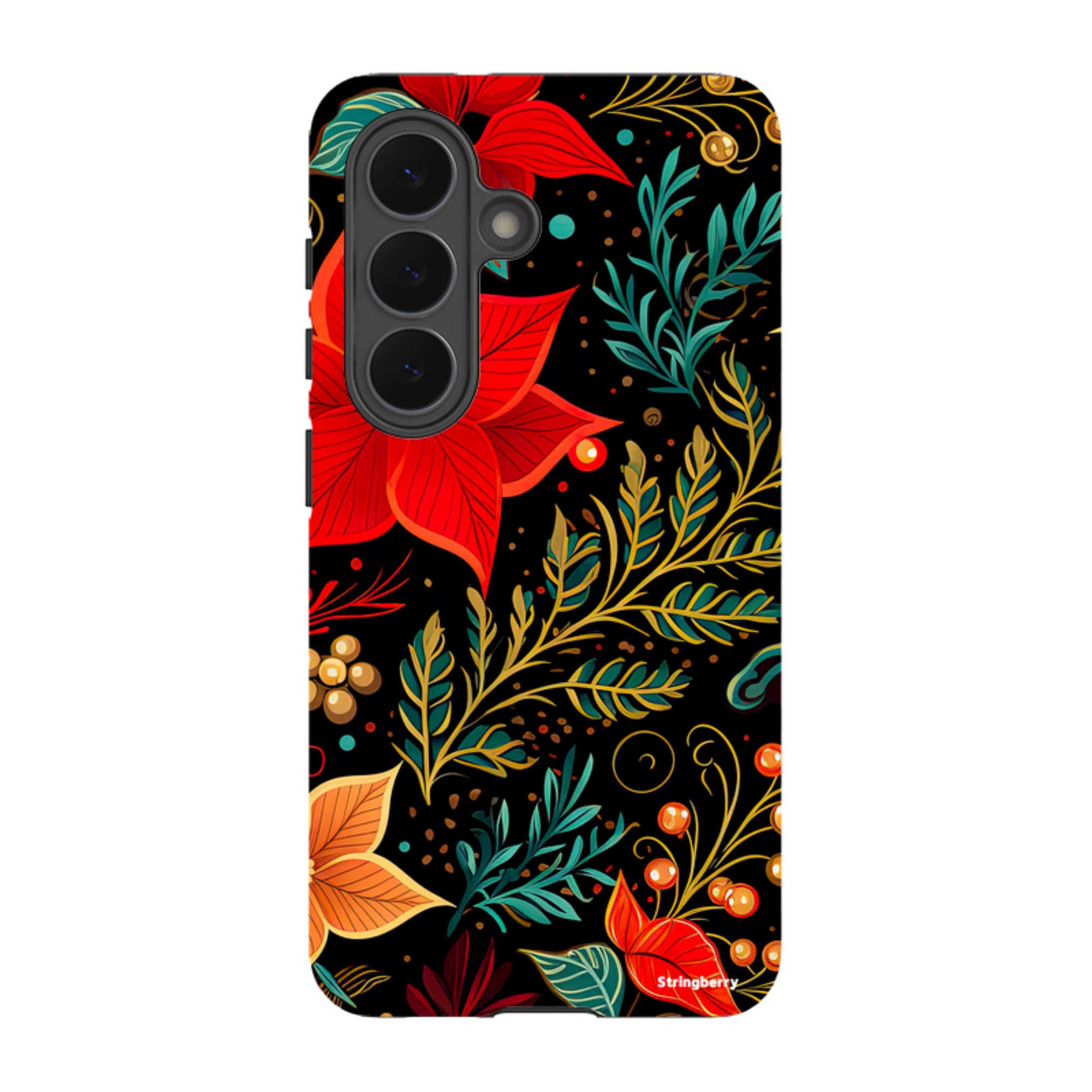 Samsung Tough Case -Red Winter Floral II
