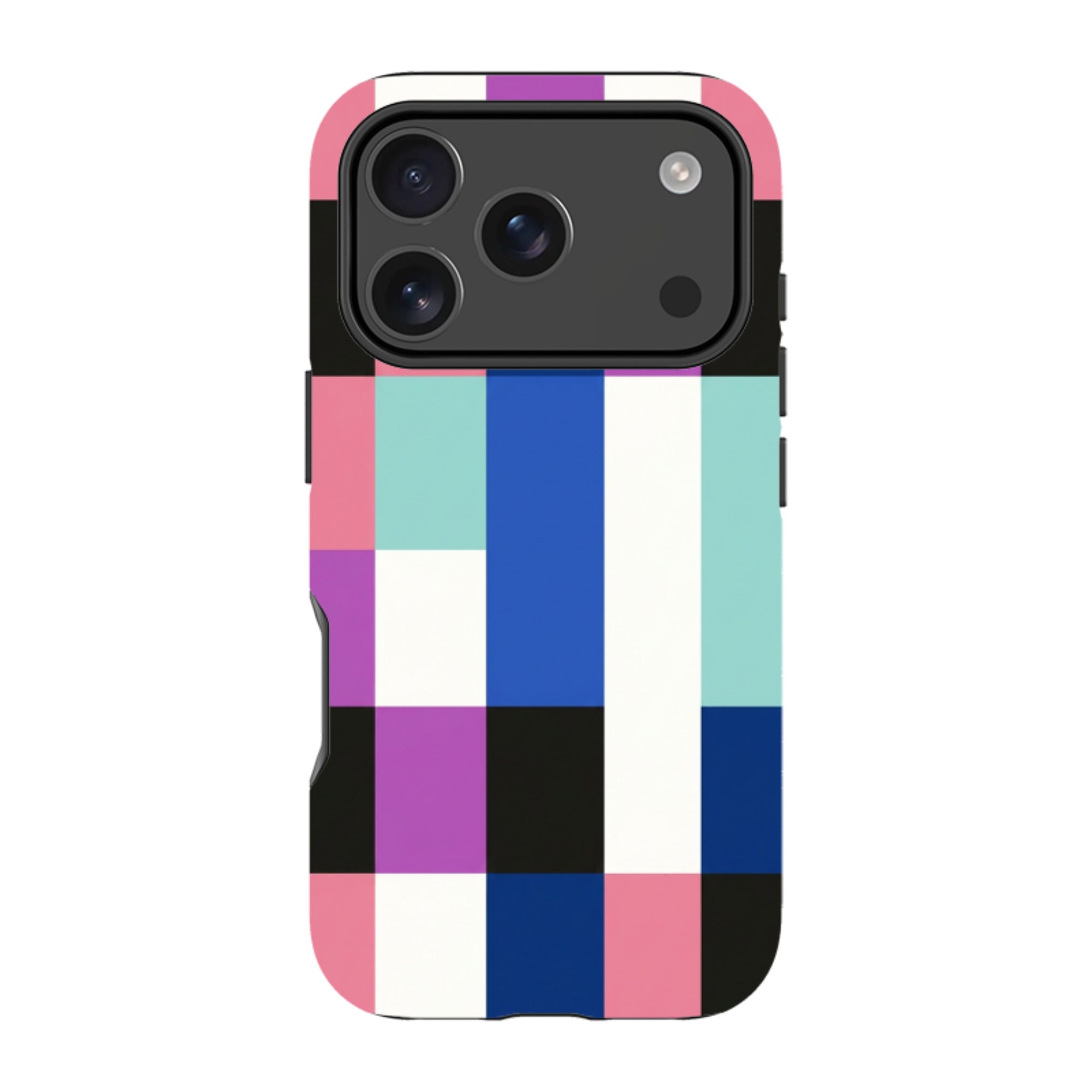 iPhone MagSafe Tough Case - Pastel Cyberpunk Checkerboard
