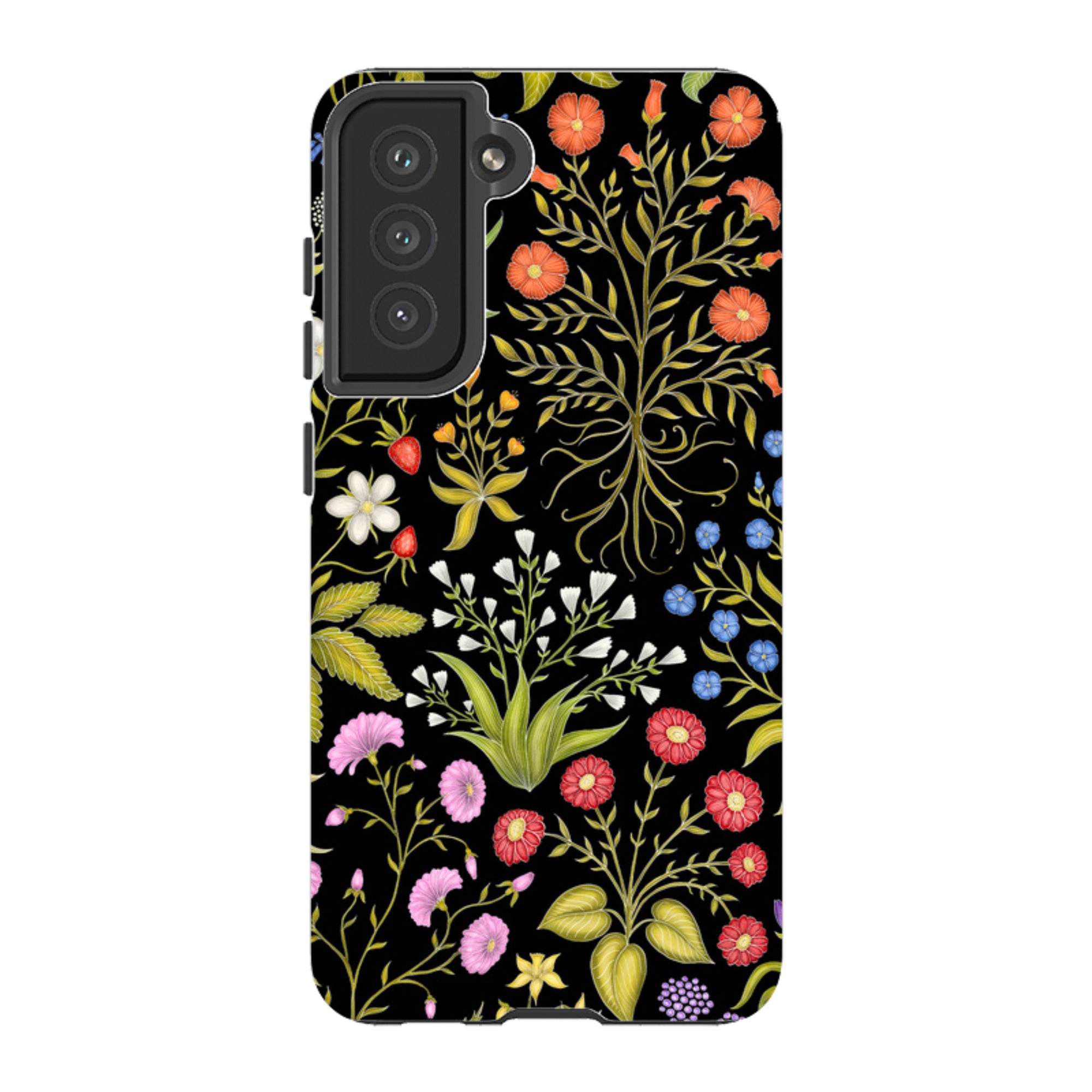 Samsung Tough Case - Fleurs Black By Catherine Rowe