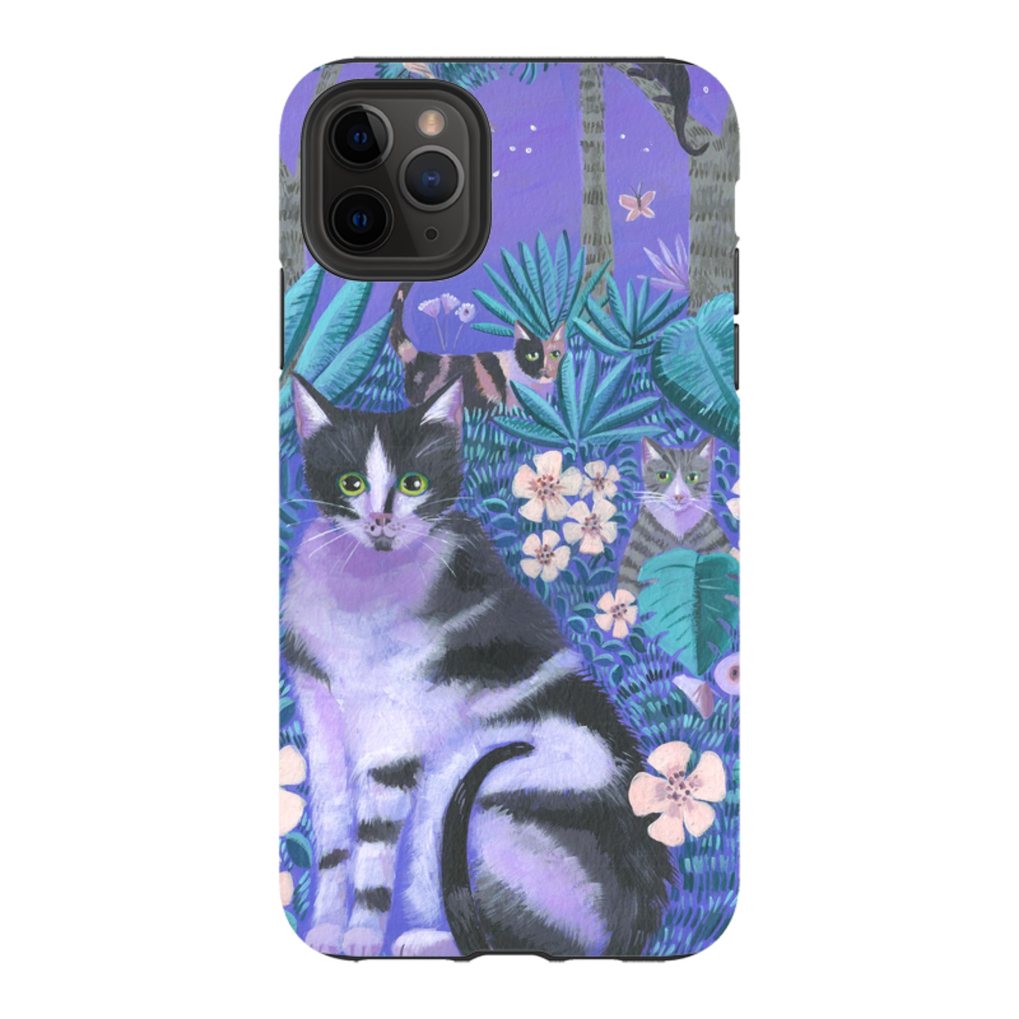 iPhone Tough Case - Night Cats 2 By Mary Stubberfield