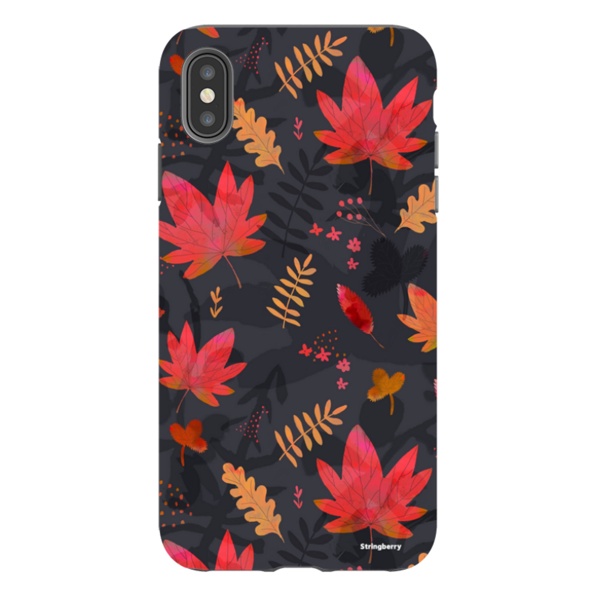 iPhone Tough Case - Autumn Leaves Dark