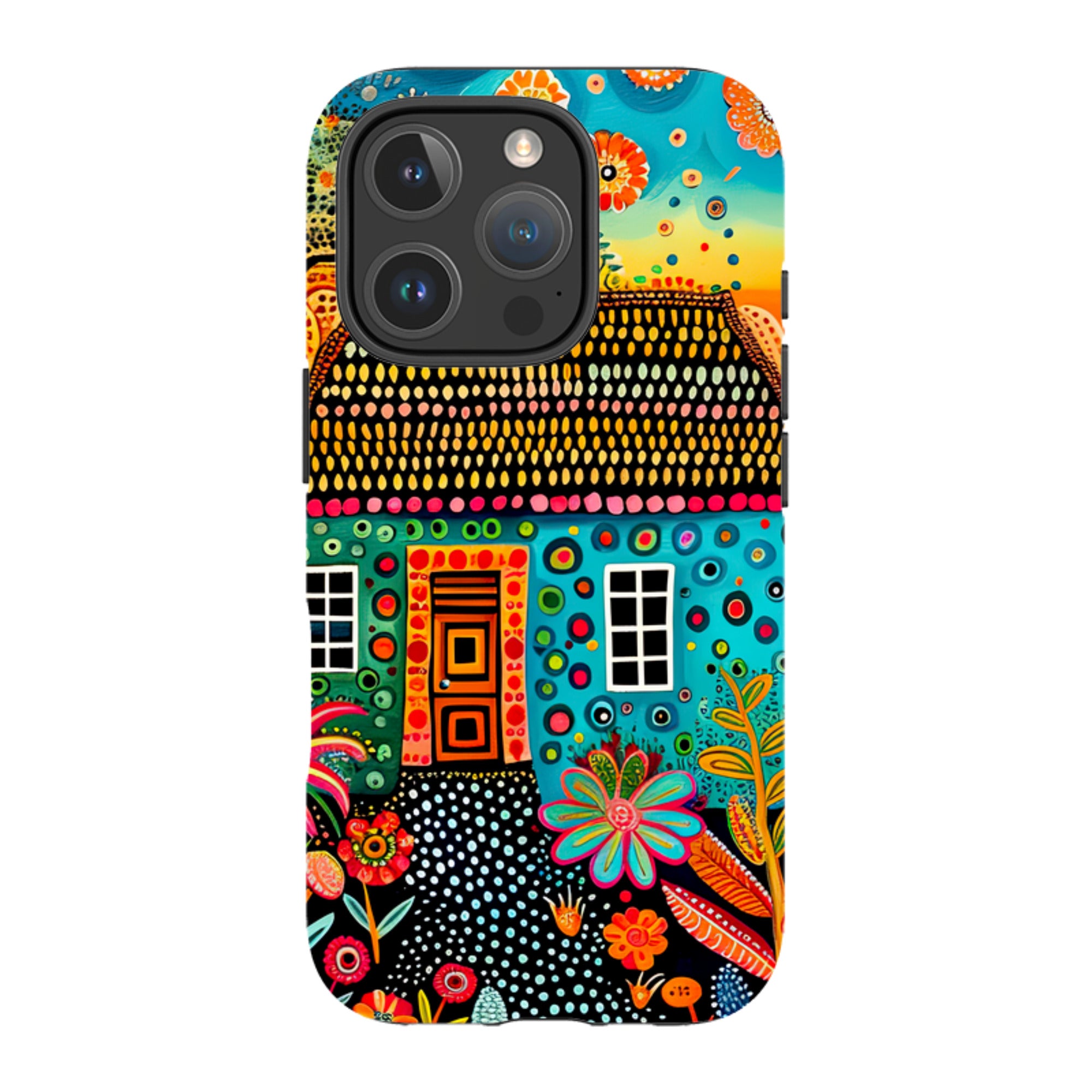 iPhone Case - Folk Art House VII
