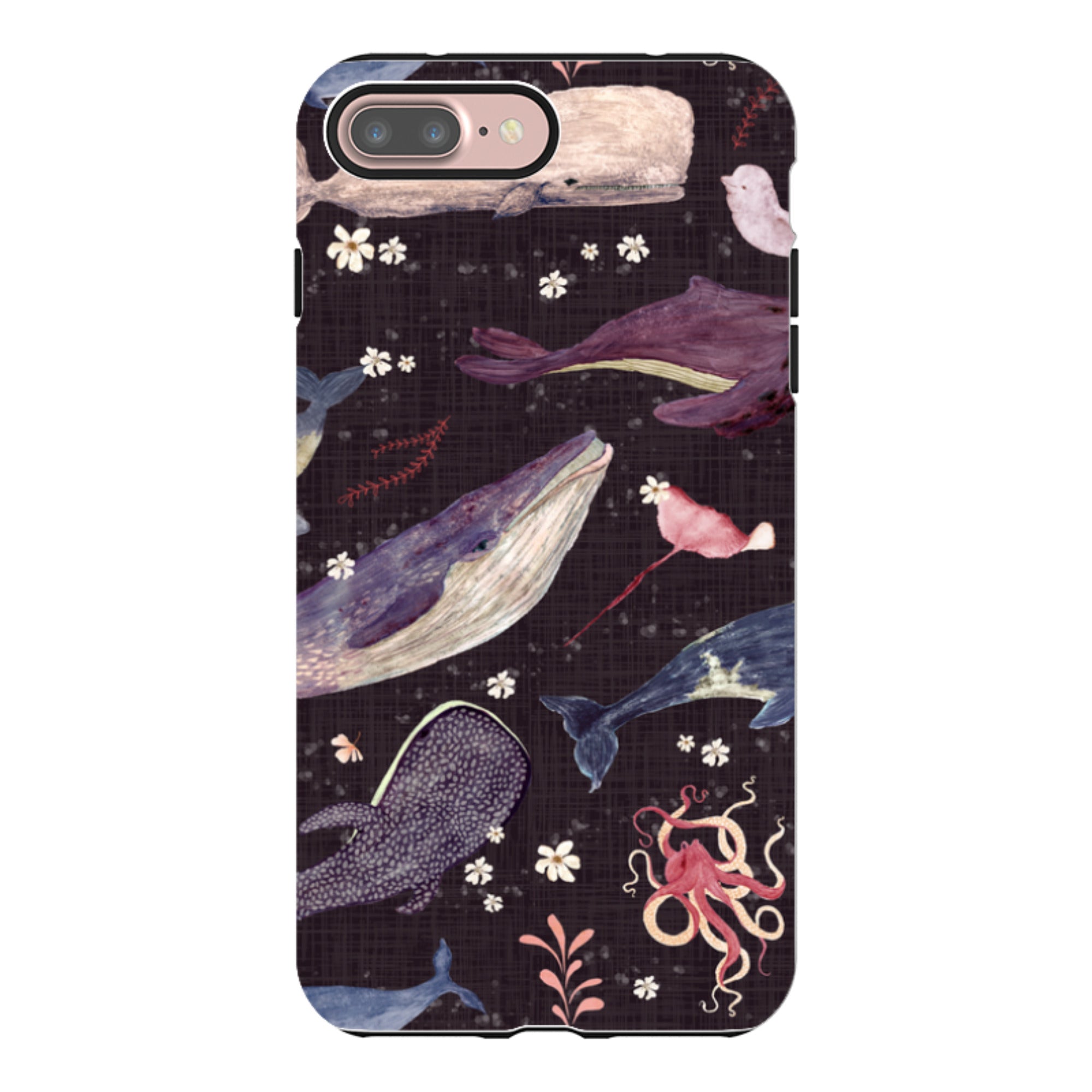 iPhone Tough Case - Whale Song Grape By Katherine Quinn