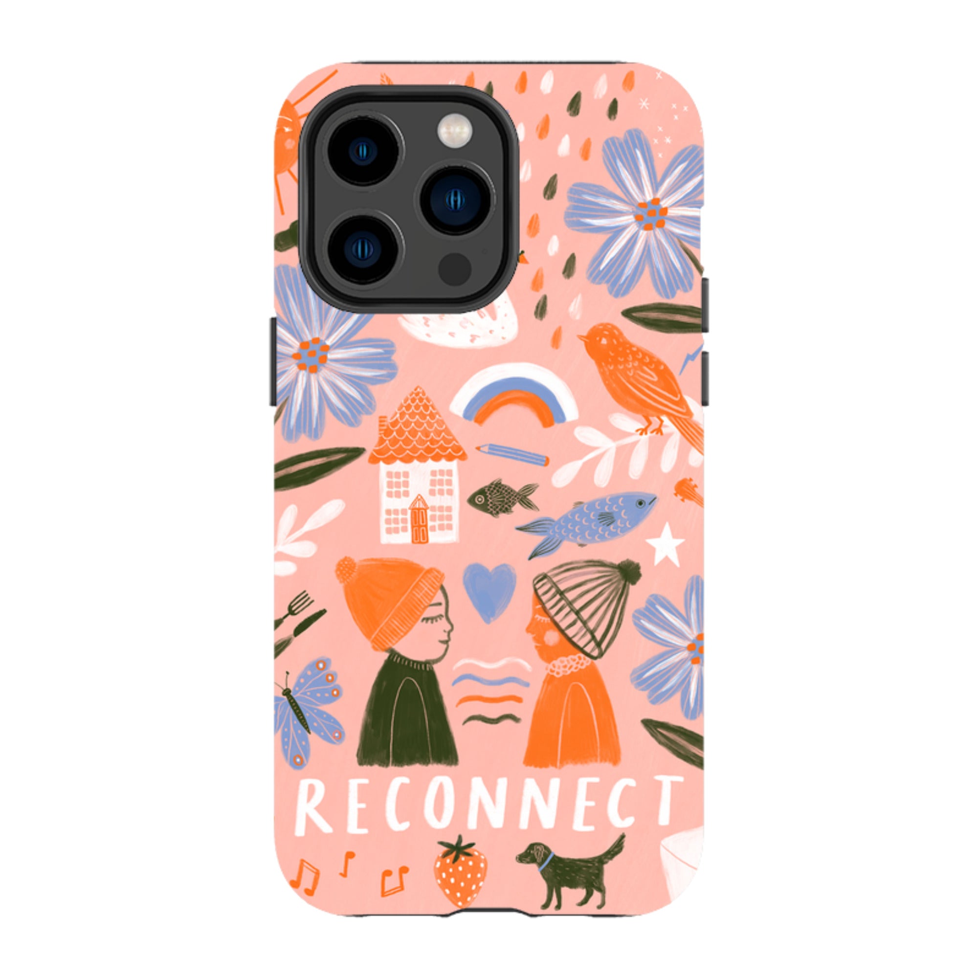 iPhone Tough Case - Reconnect Orange By Lee Foster Wilson