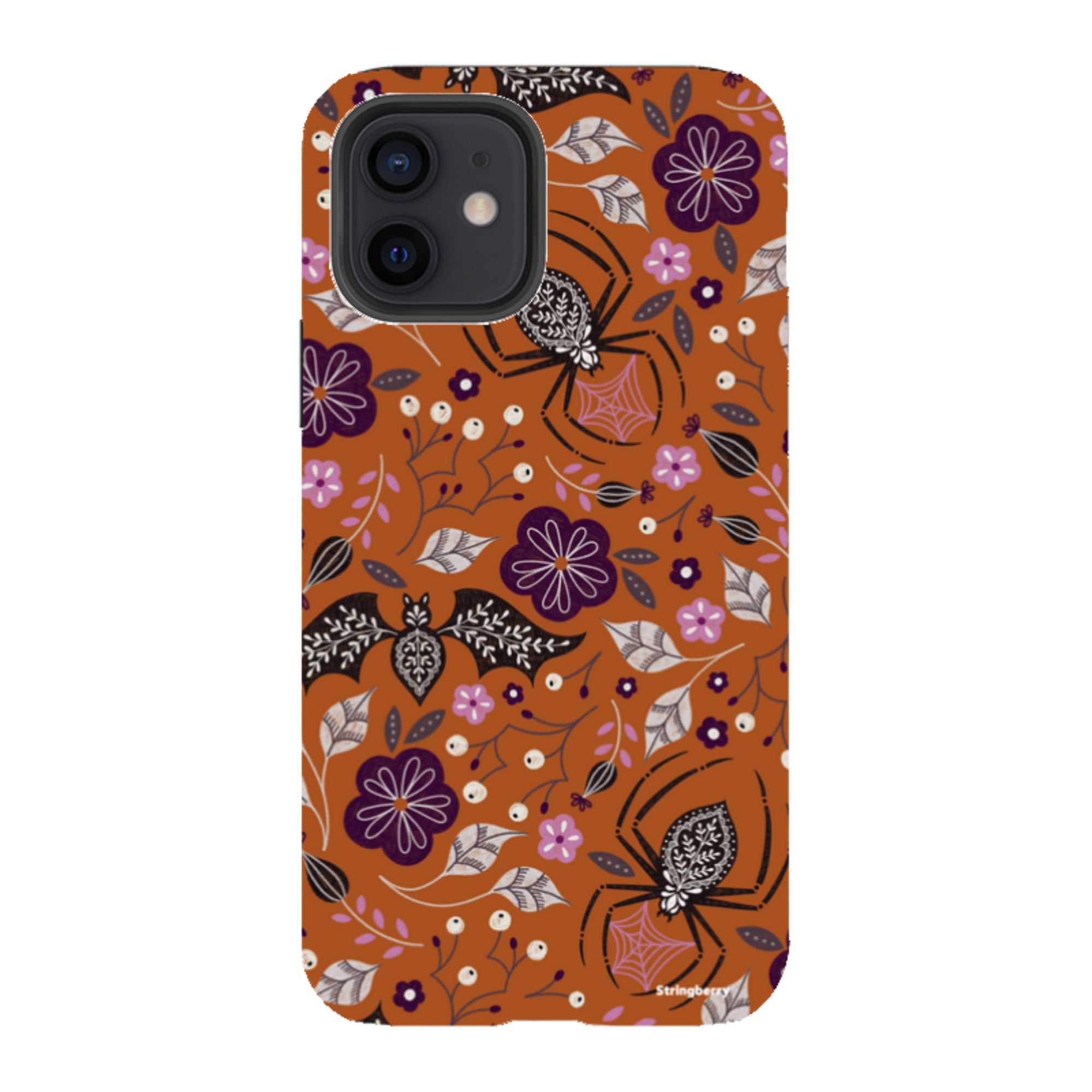 iPhone Tough Case - SpiderBat Orange By Jenny Zemanek