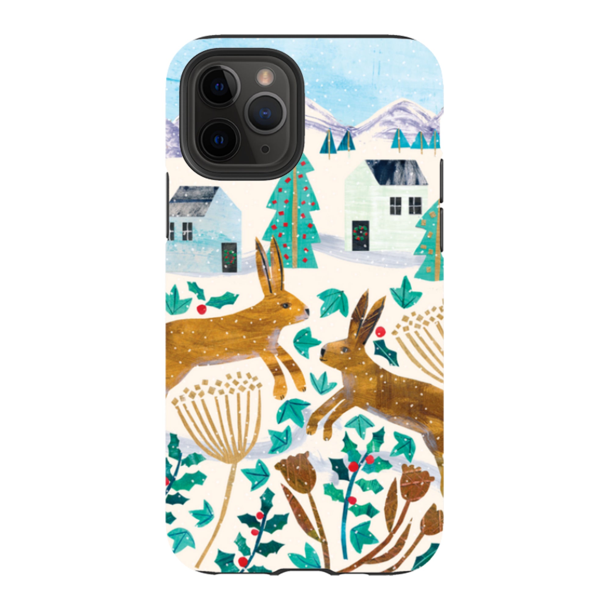 iPhone Tough Case - Xmas Hare By Tracey English