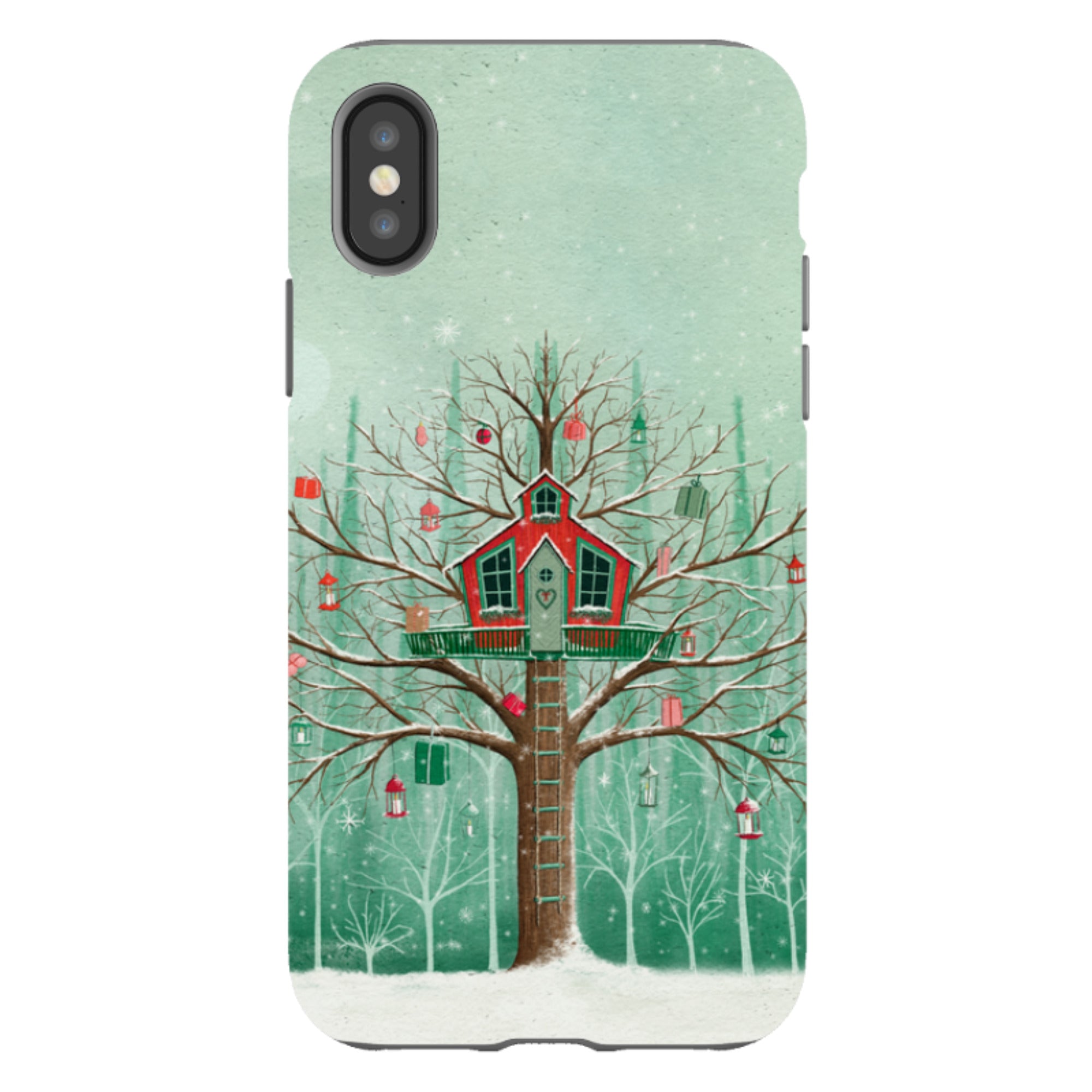 iPhone Tough Case -Christmas Tree House By Maja Lindberg