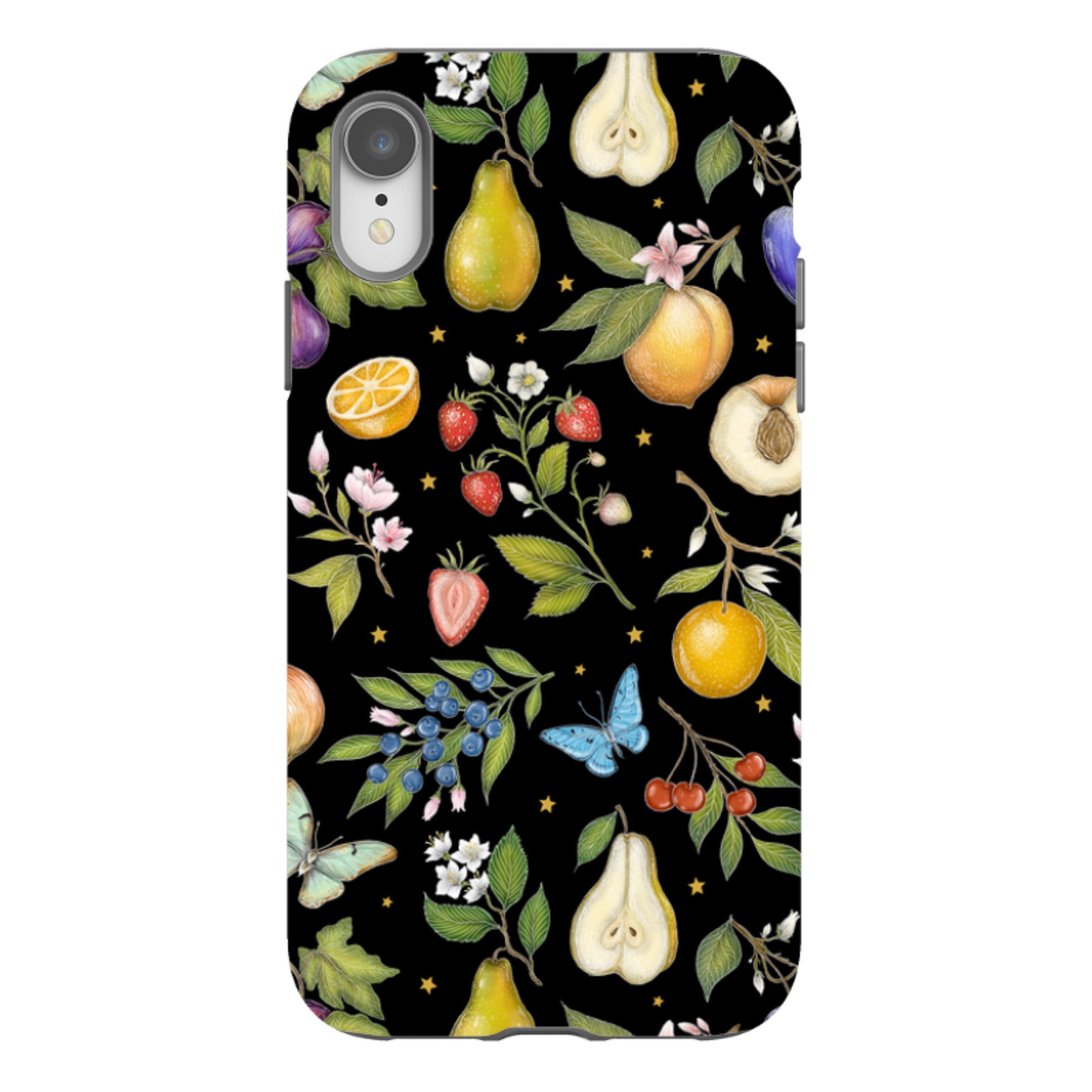 iPhone Tough Case - Black Fruits By Catherine Rowe