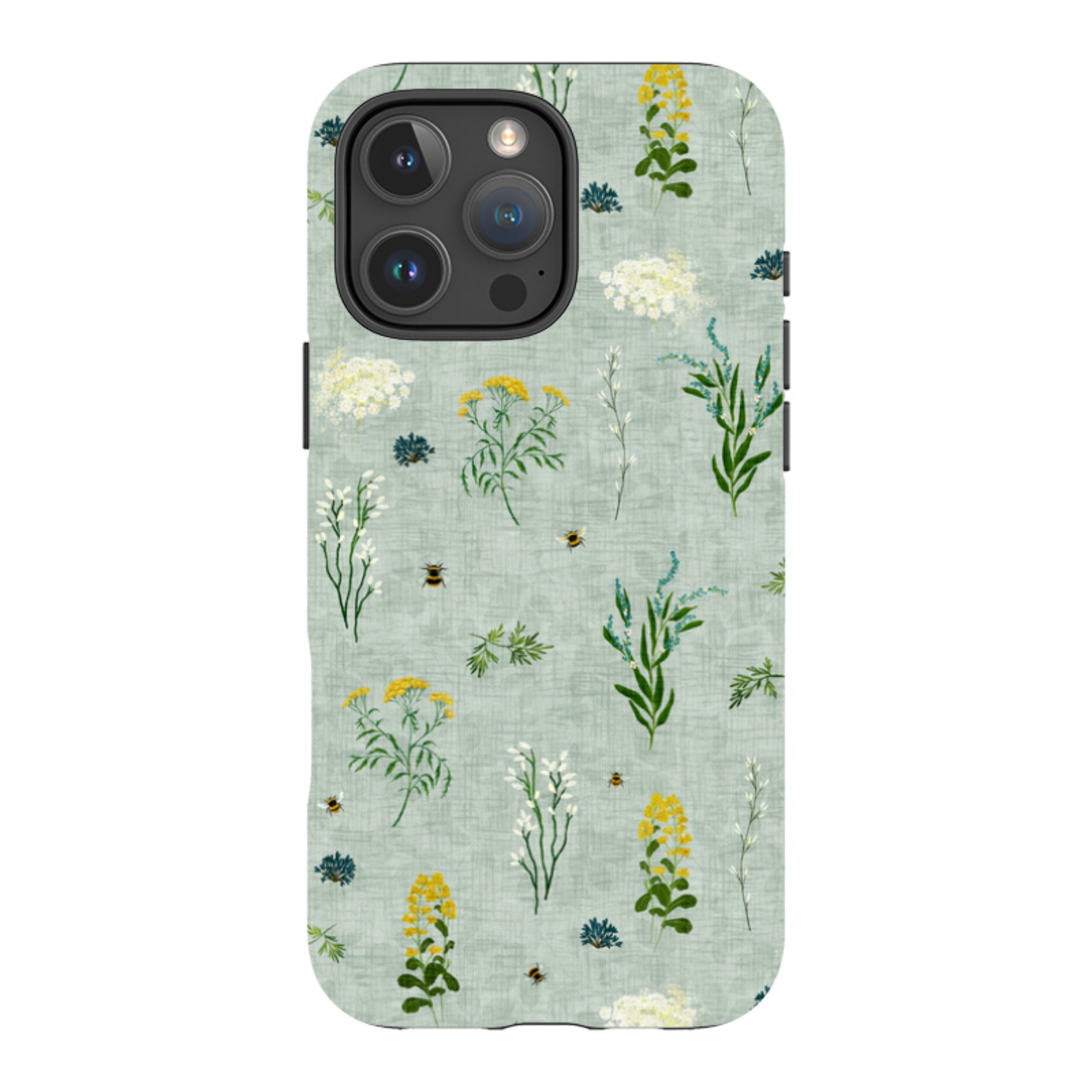 iPhone Tough Case - Song Bird Florals and Bees By Katherine Quinn