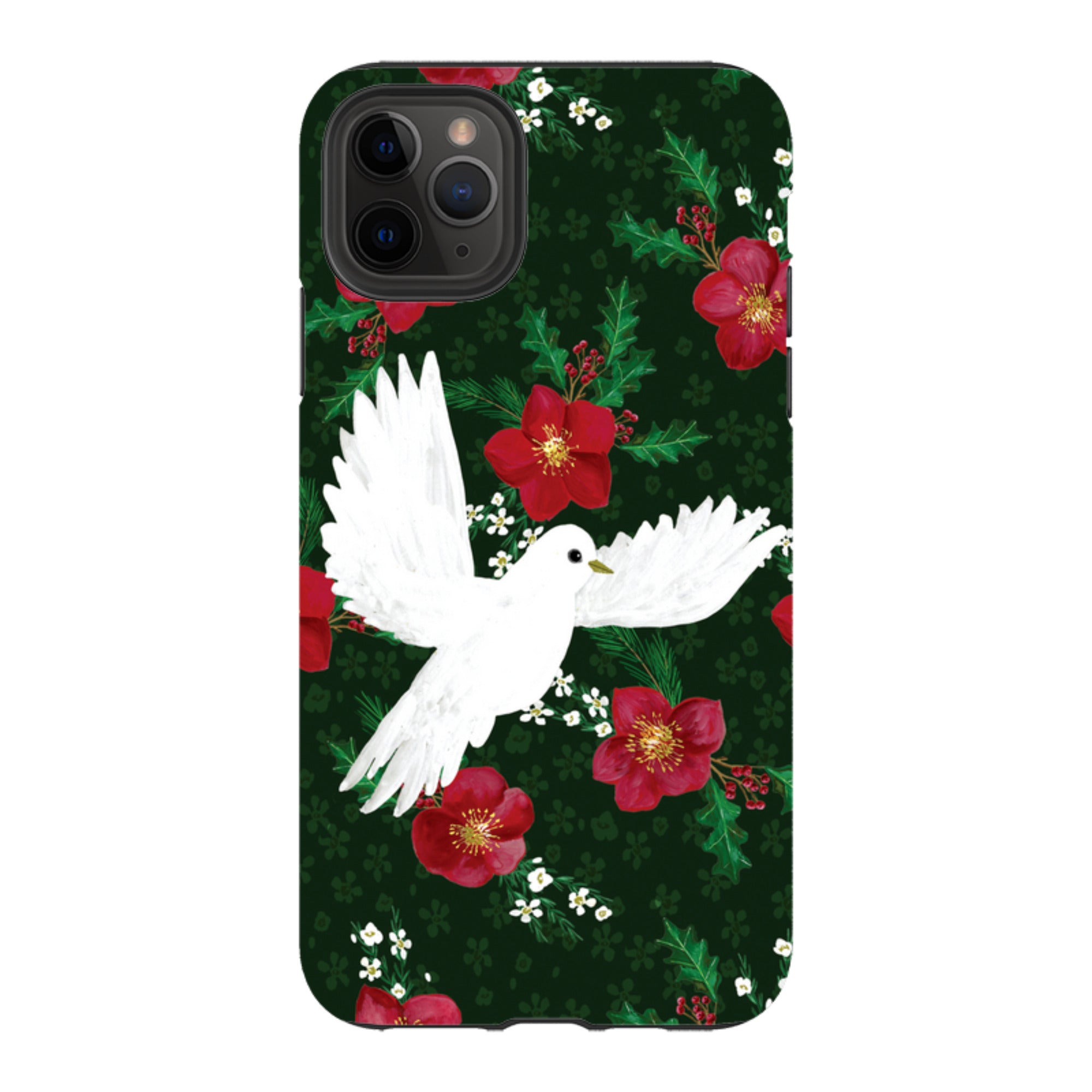 iPhone Tough Case - Dove and Floral By Abby Jacobs