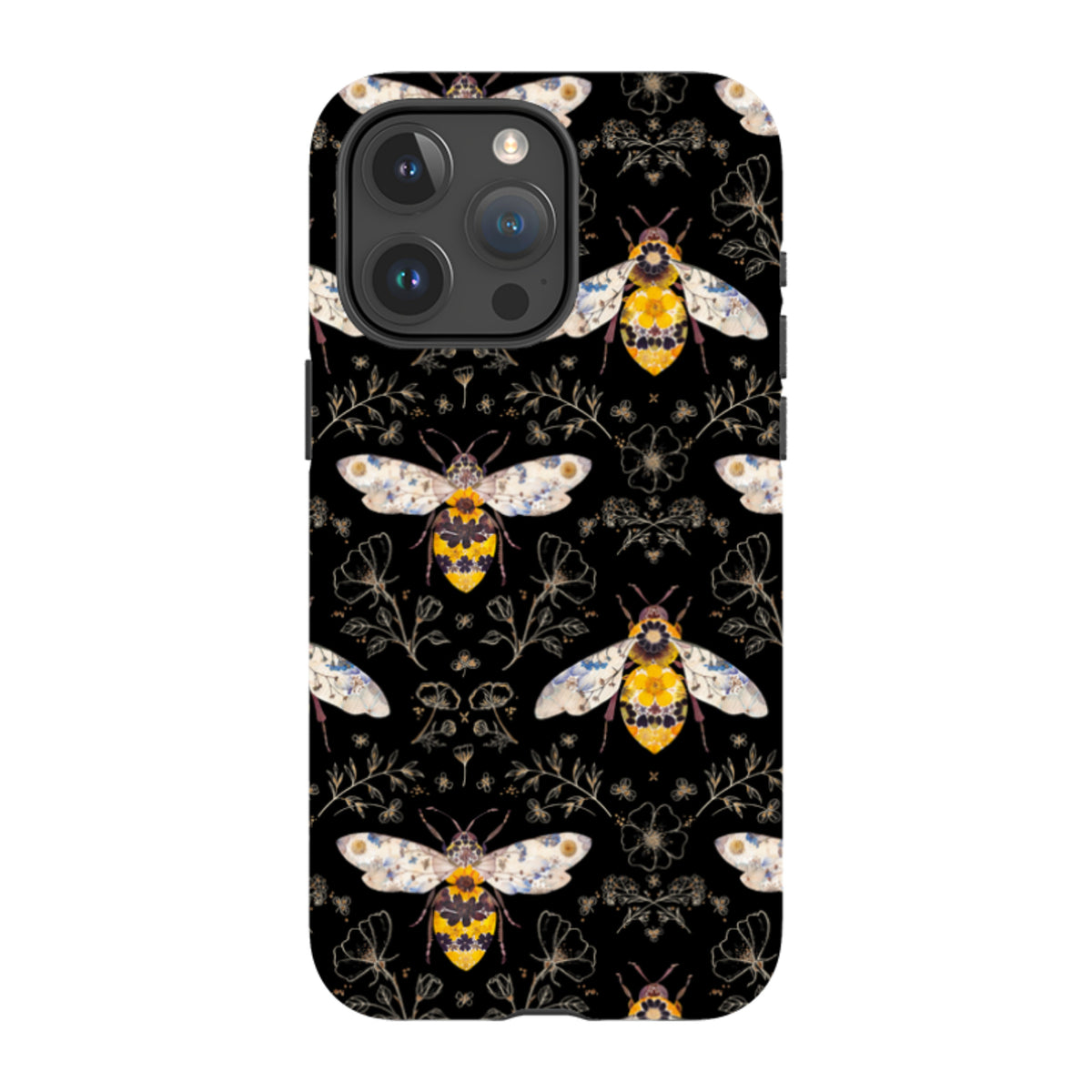 iPhone Tough Case - Midnight Bumble Bee Multi By Helen Ahpornsiri
