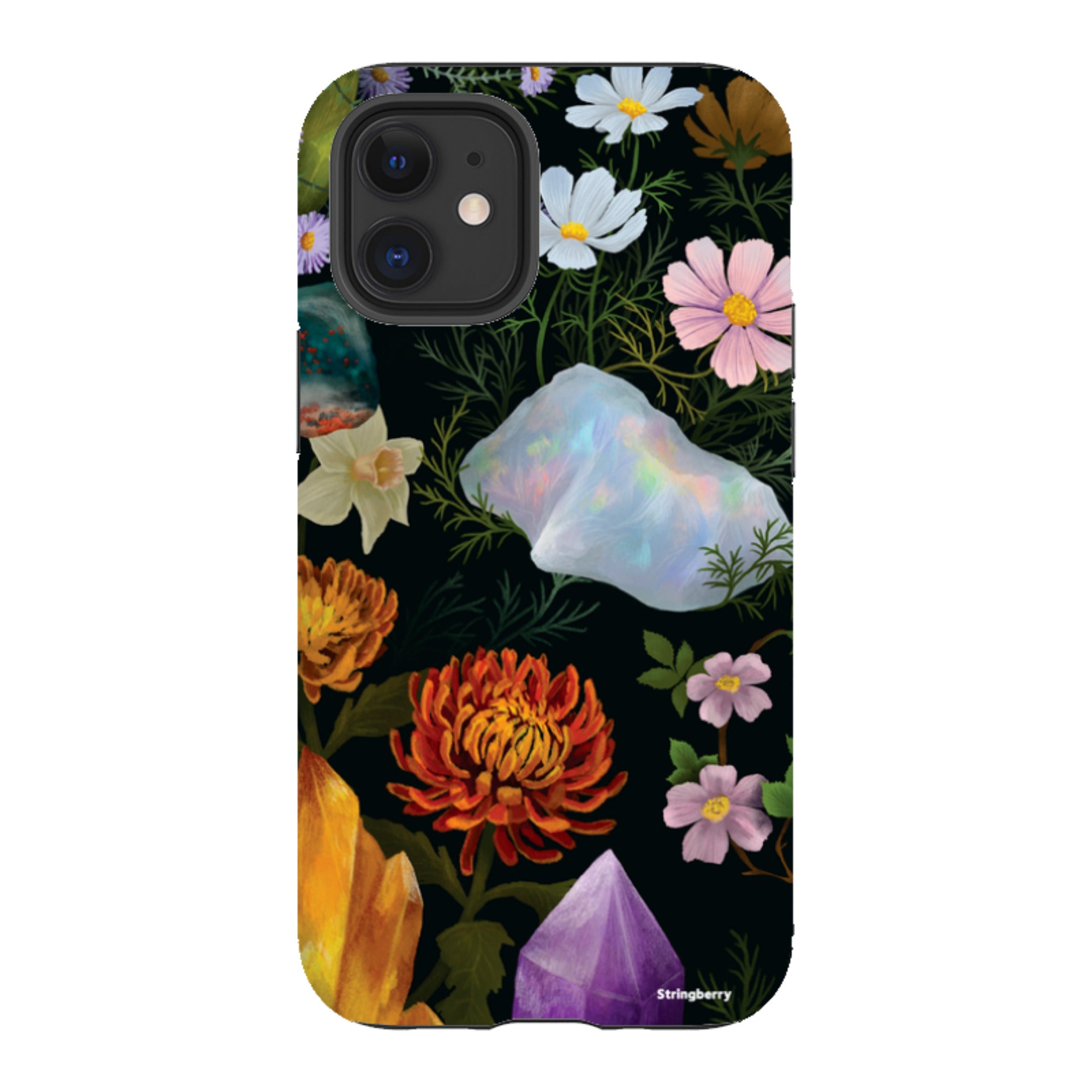 iPhone Tough Case - Crystal Flowers By Anna Stead