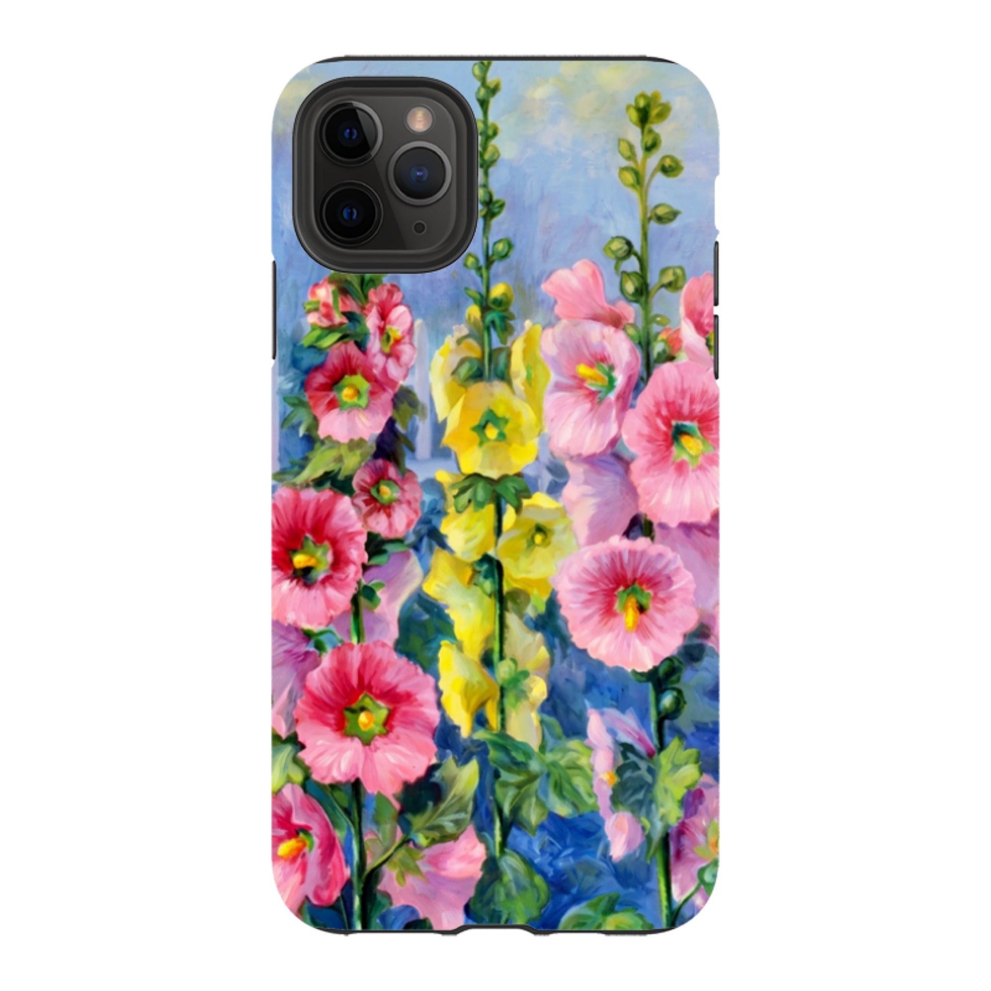 iPhone Tough Case - Hollyhock Garden