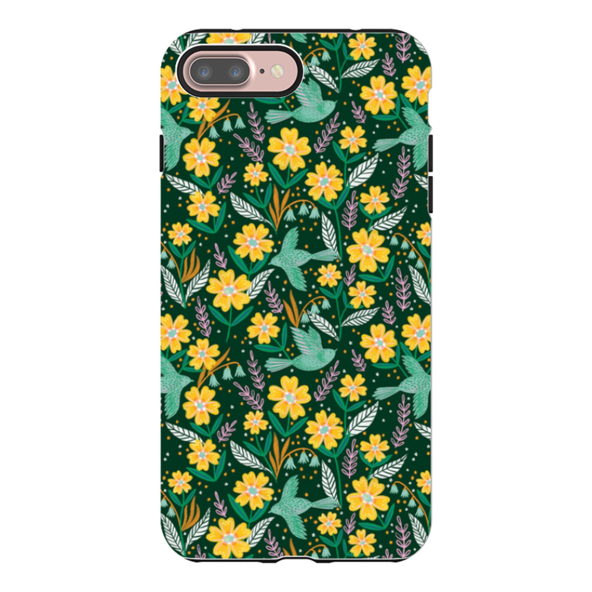iPhone Tough Case - Sweet Birds Green By Lee Foster Wilson