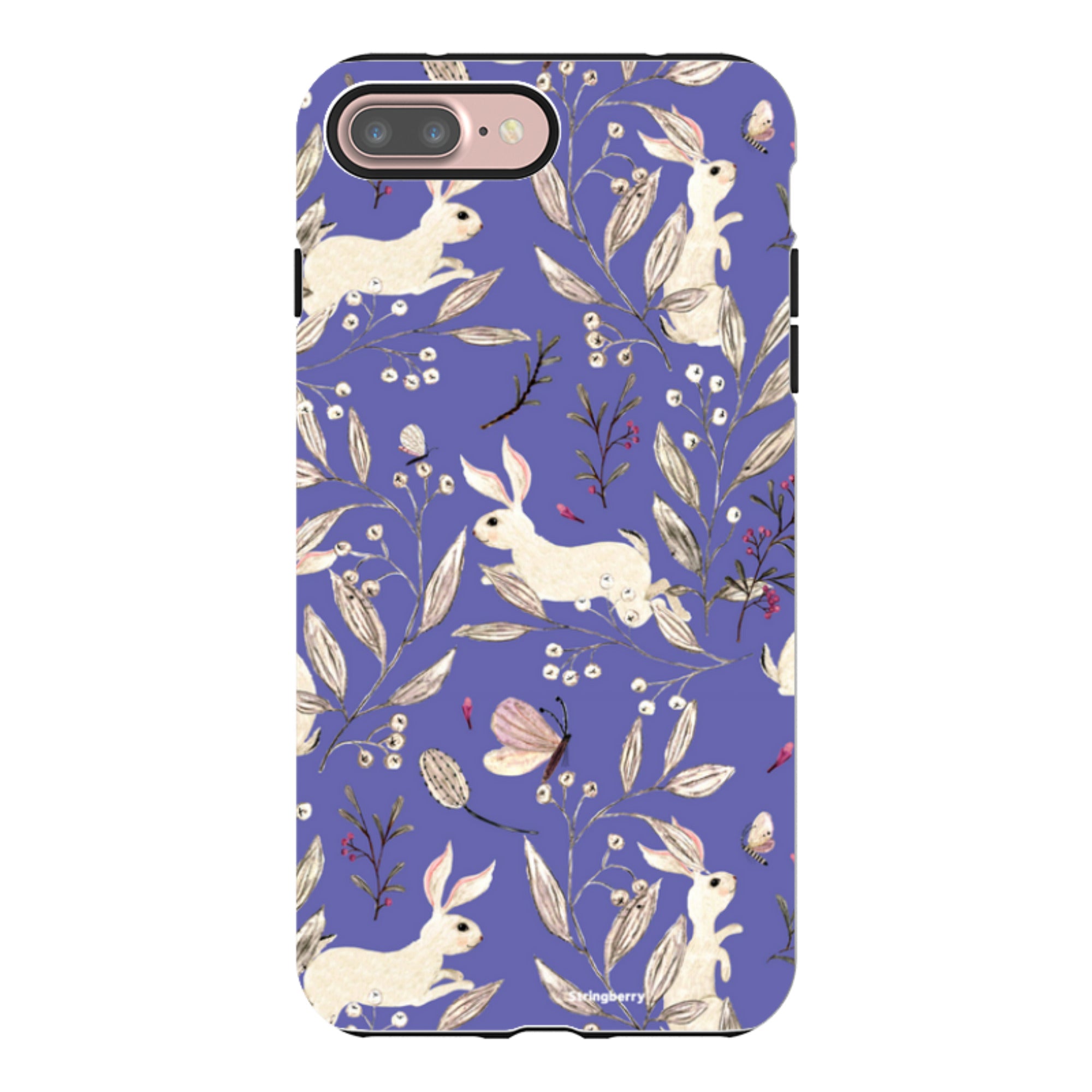 iPhone Tough Case - Bunnies Periwinkle By Katherine Quinn