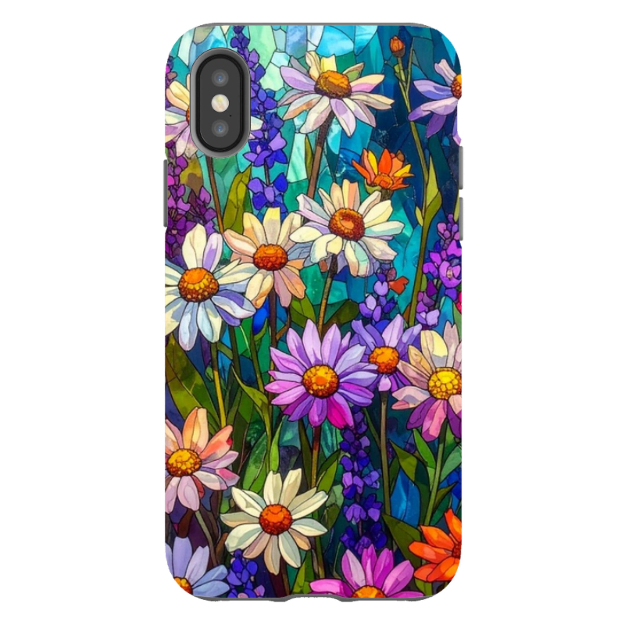 iPhone Tough Case - Purple Daisies